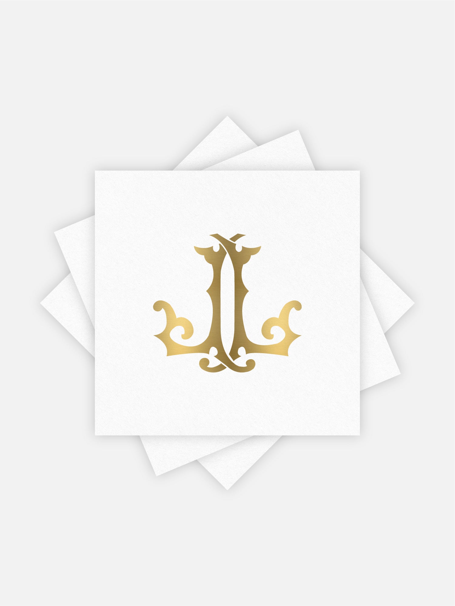 1-Letter Monogrammed Cocktail Napkins