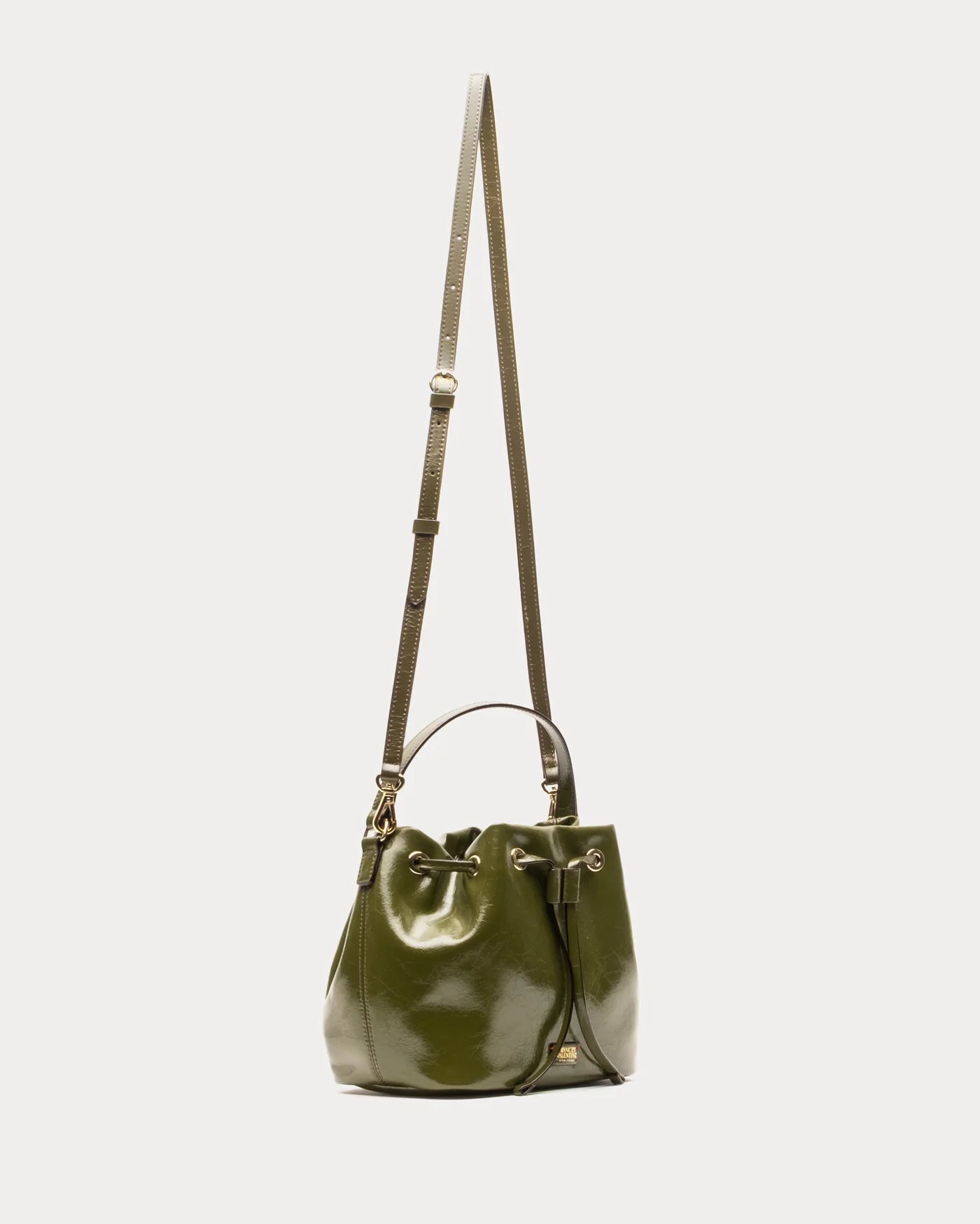 Medium Minnie Bucket Crinkled Leather - Olive