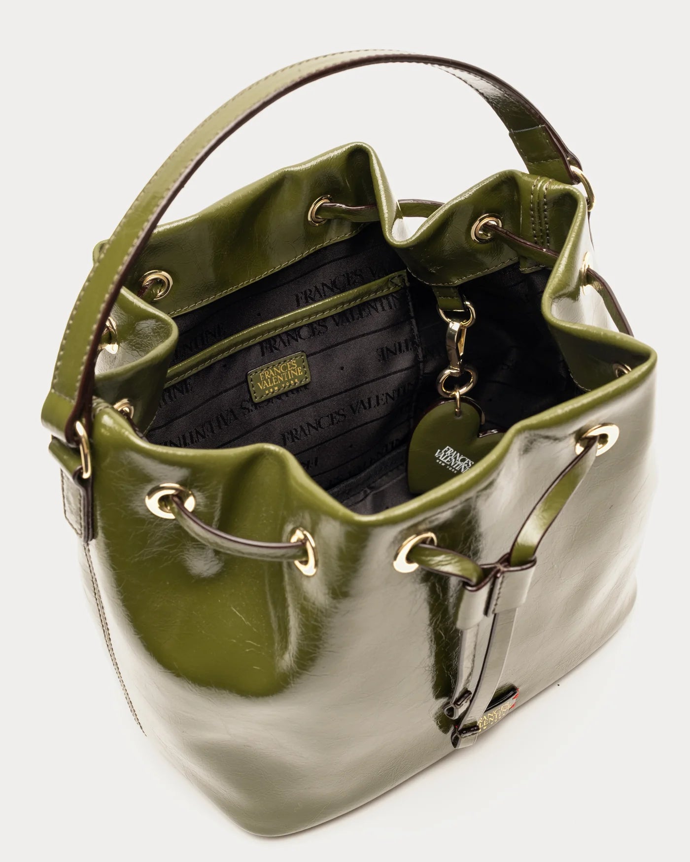 Medium Minnie Bucket Crinkled Leather - Olive