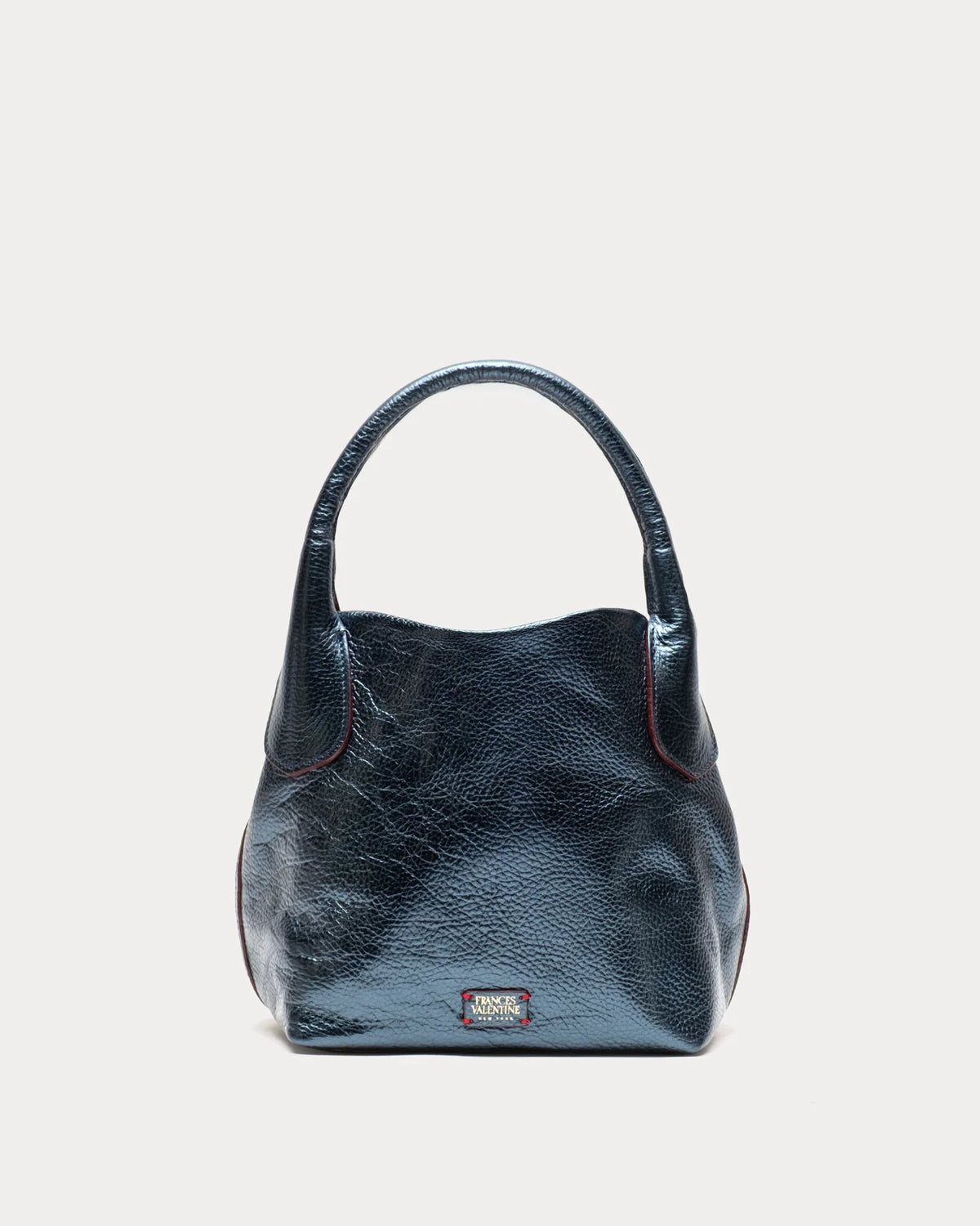 Sweet Pea Mini Tumbled Leather Metallic Navy