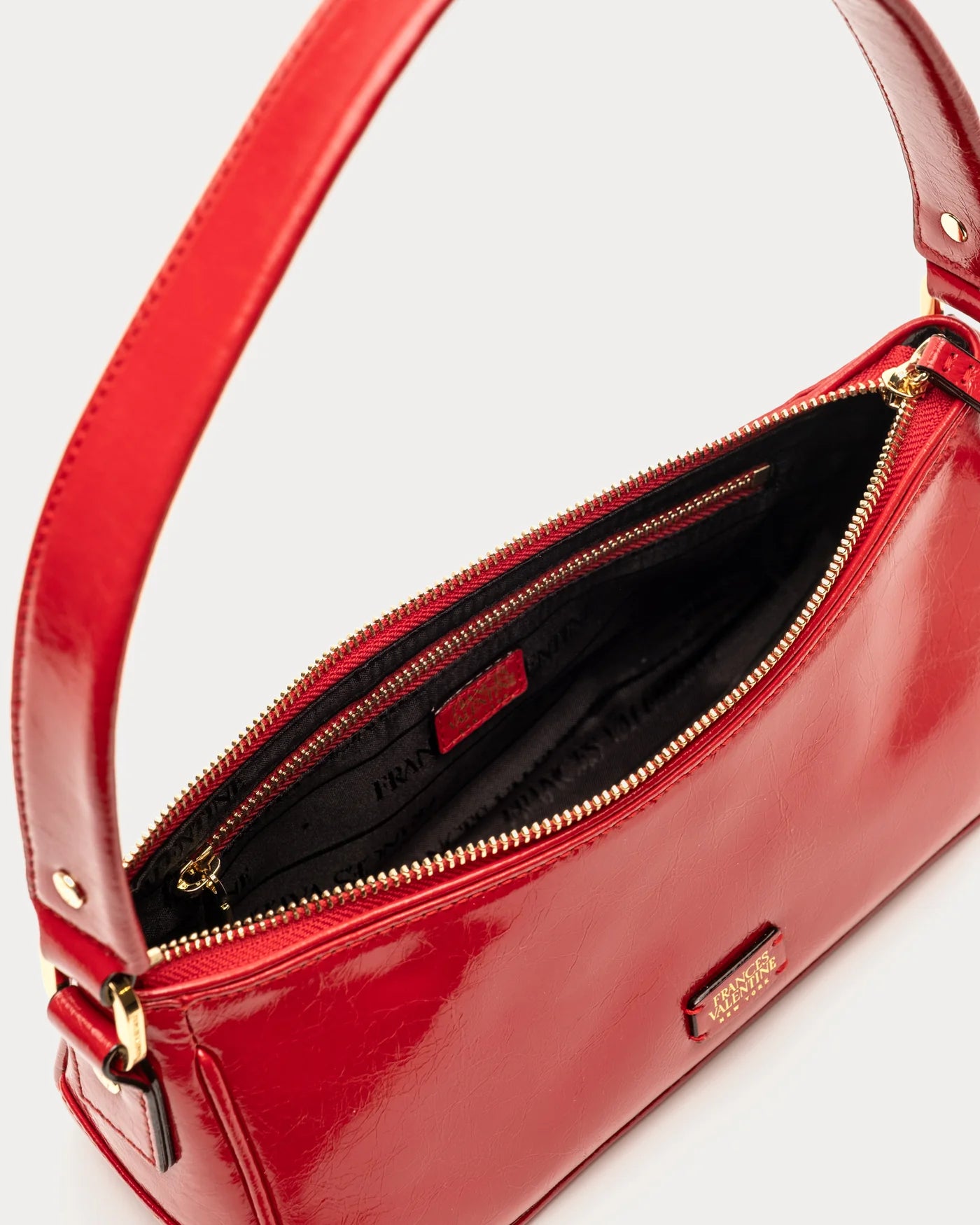 Mia Crinkled Leather - Red