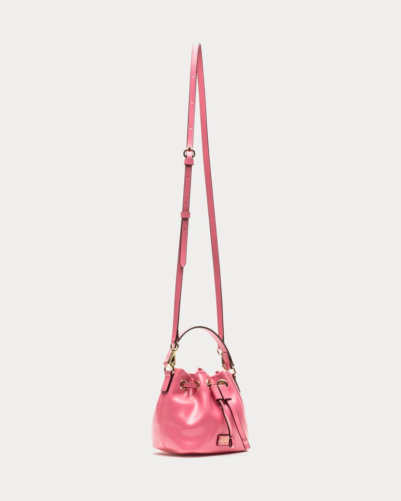 Minnie Bucket Crinkled Leather - Pink