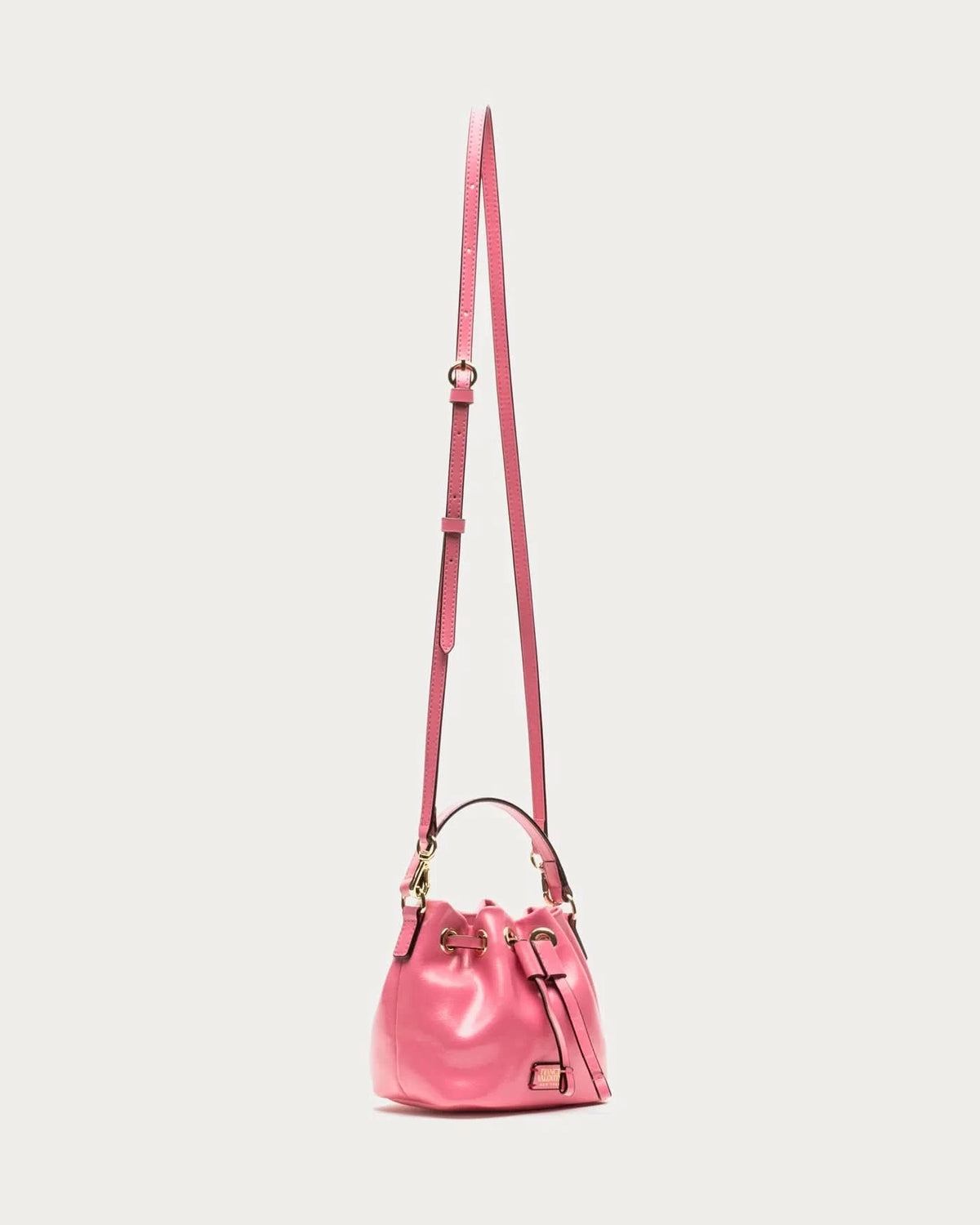 Minnie Bucket Crinkled Leather - Pink