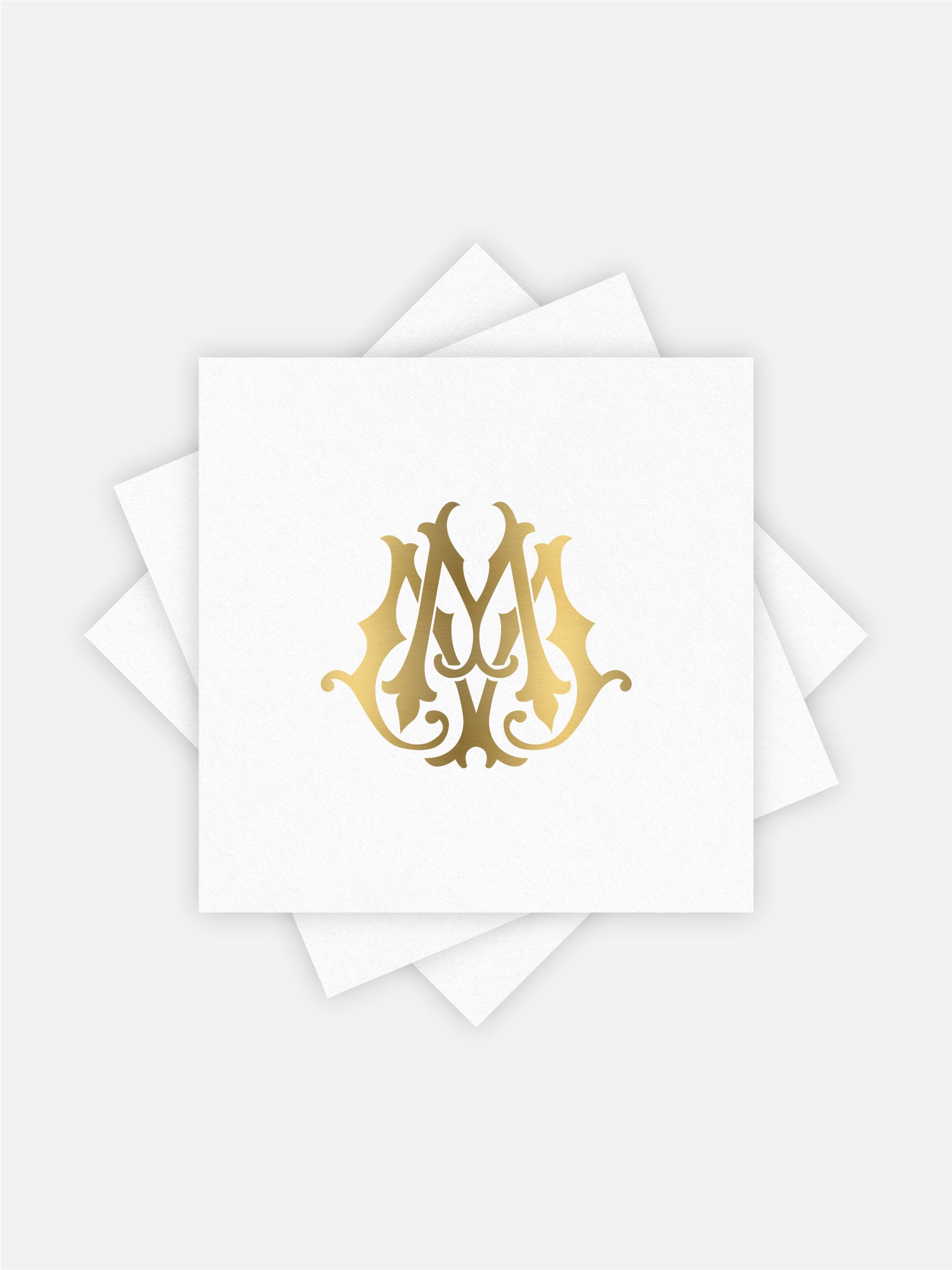 1-Letter Monogrammed Cocktail Napkins