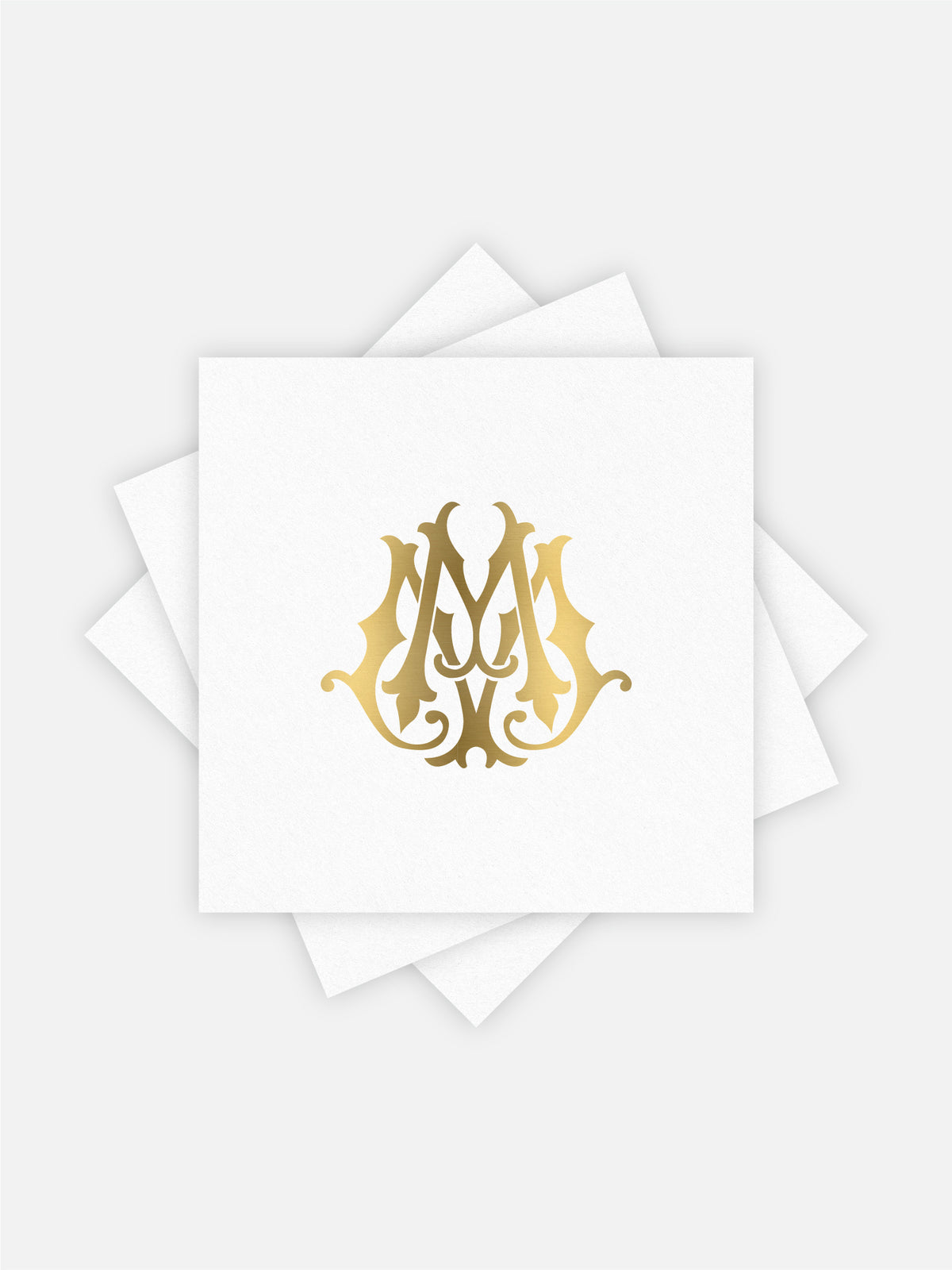 1-Letter Monogrammed Cocktail Napkins