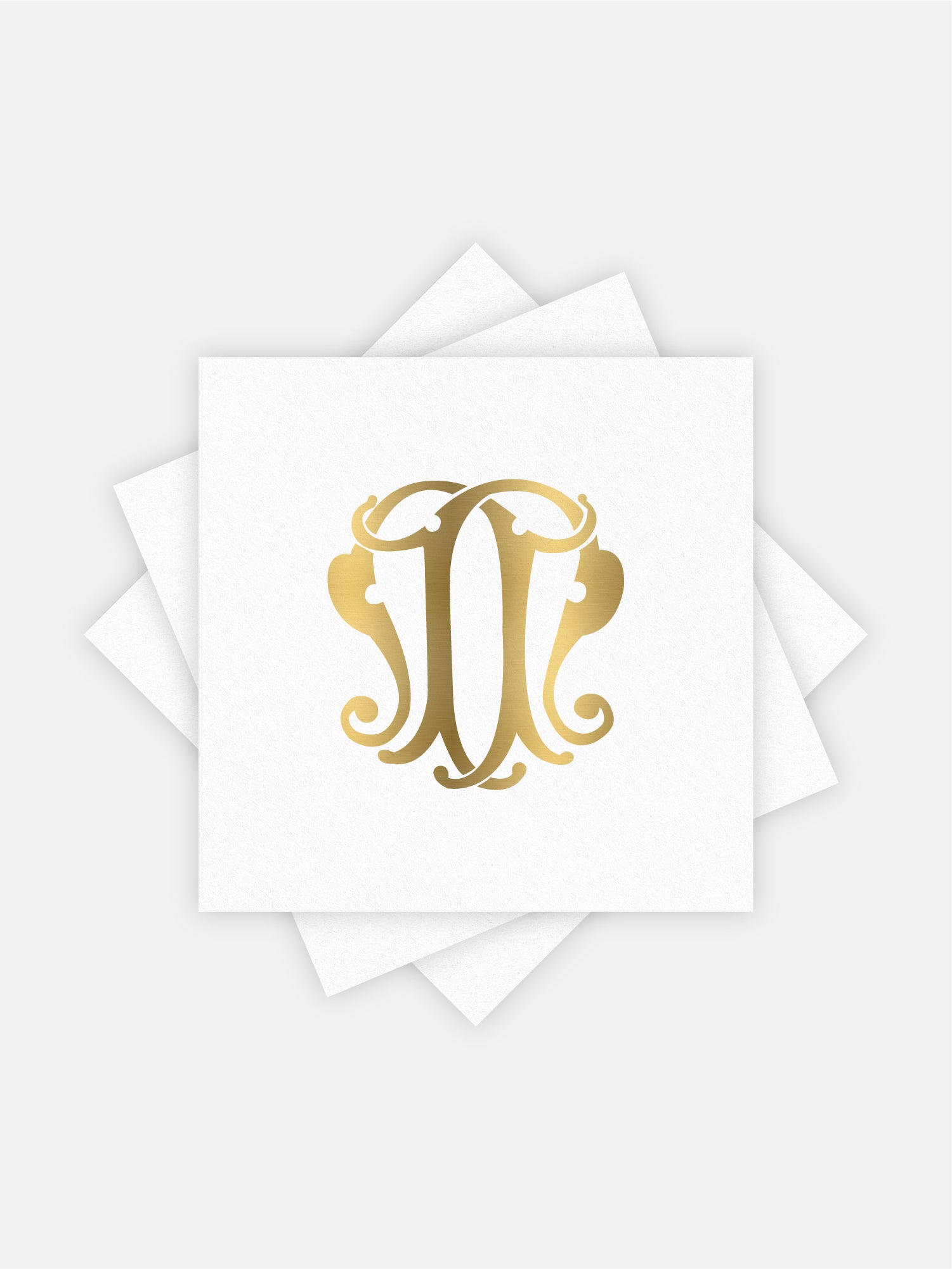 1-Letter Monogrammed Cocktail Napkins