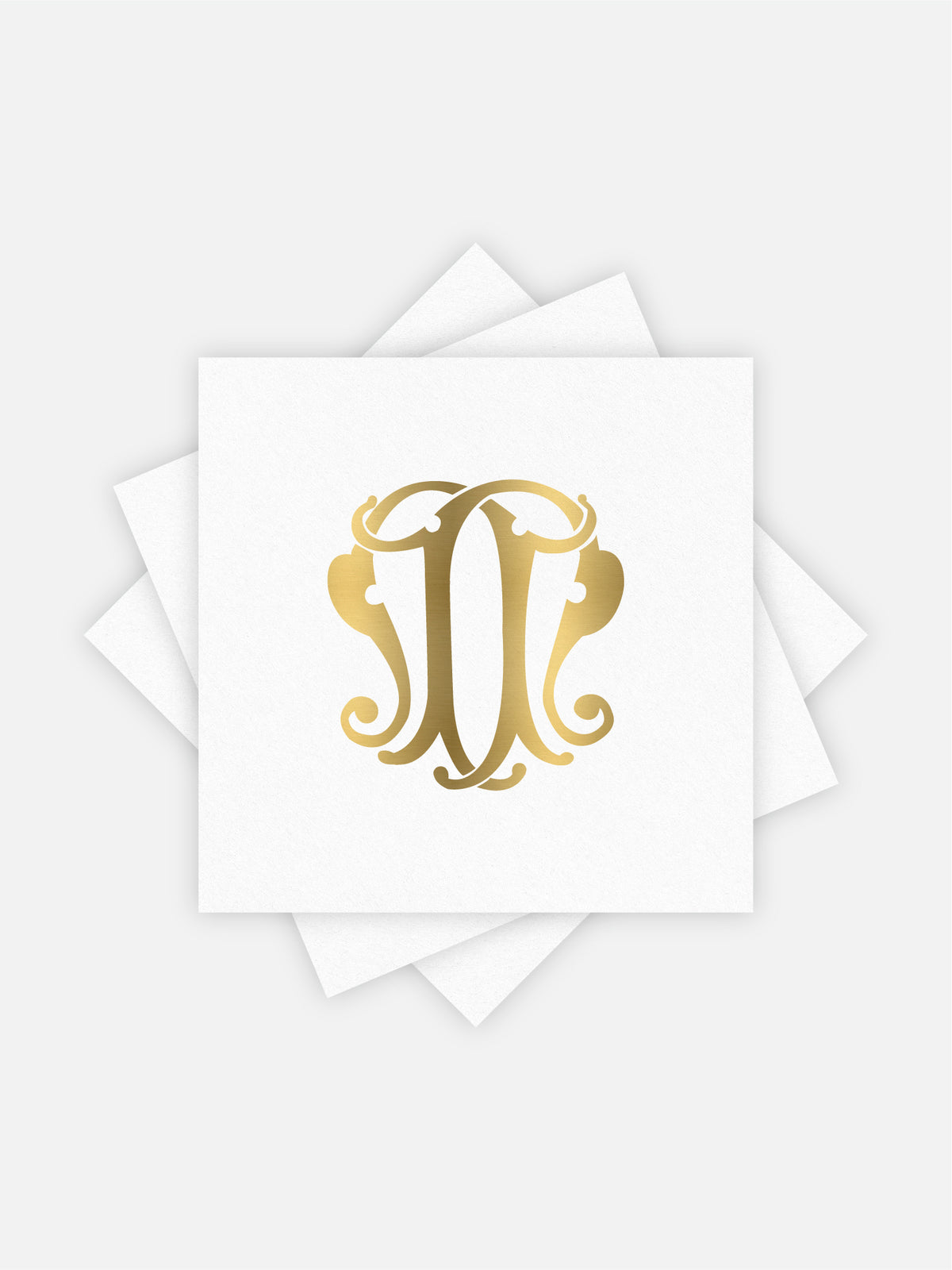 1-Letter Monogrammed Cocktail Napkins