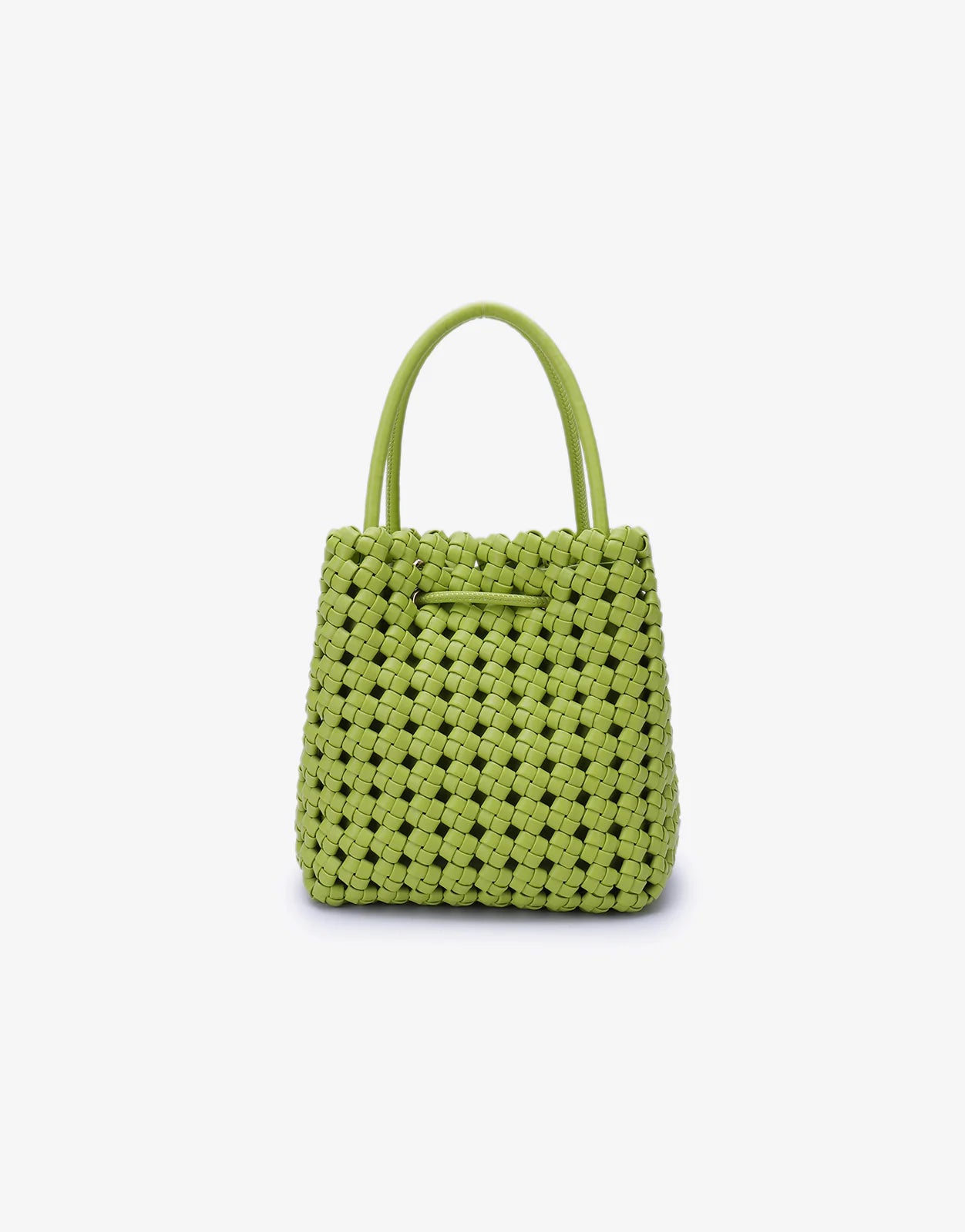 Perrie Bucket Mini Woven Square - Lime