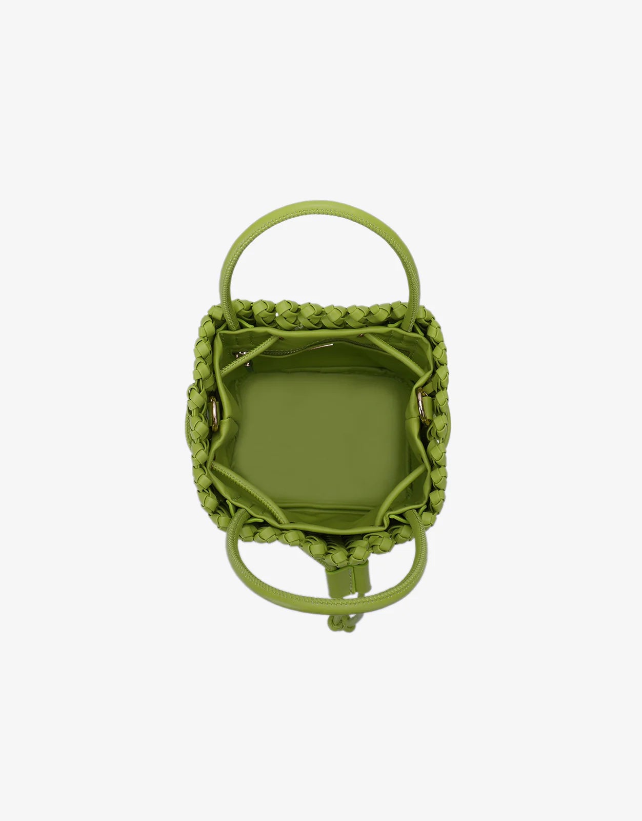 Perrie Bucket Mini Woven Square - Lime