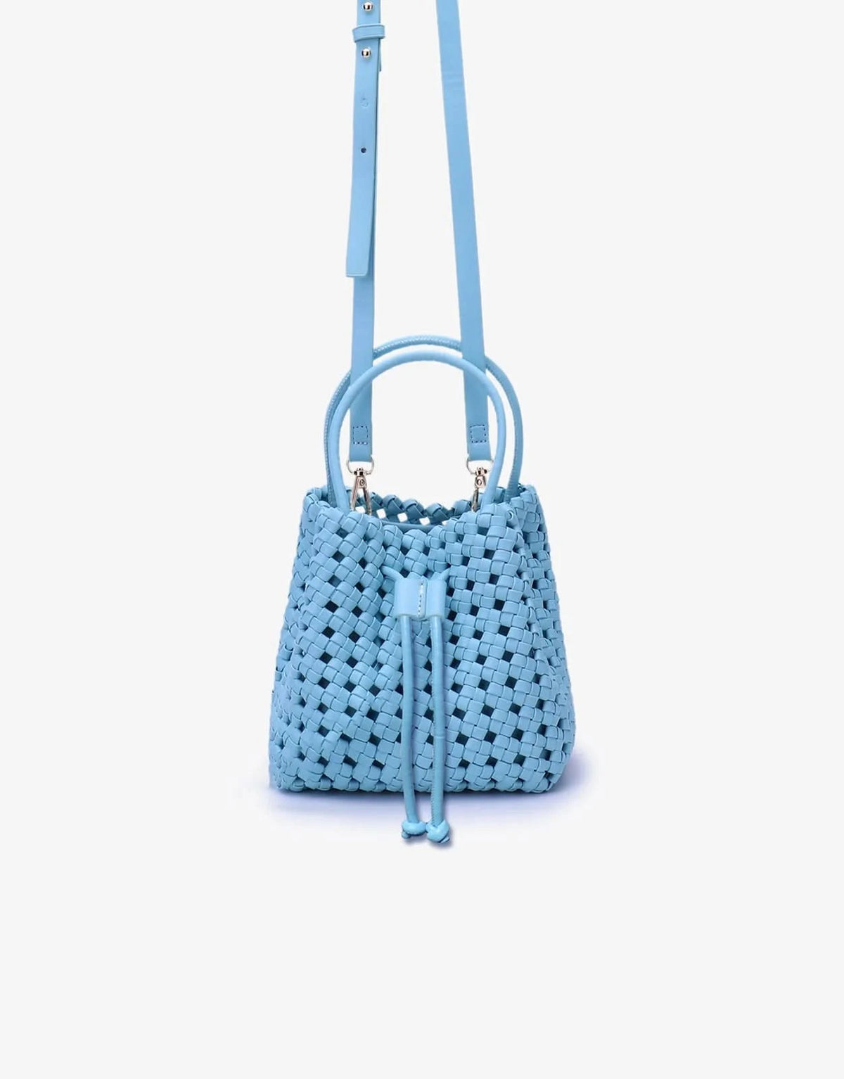 Perrie Bucket Mini Woven Square - Sky Blue