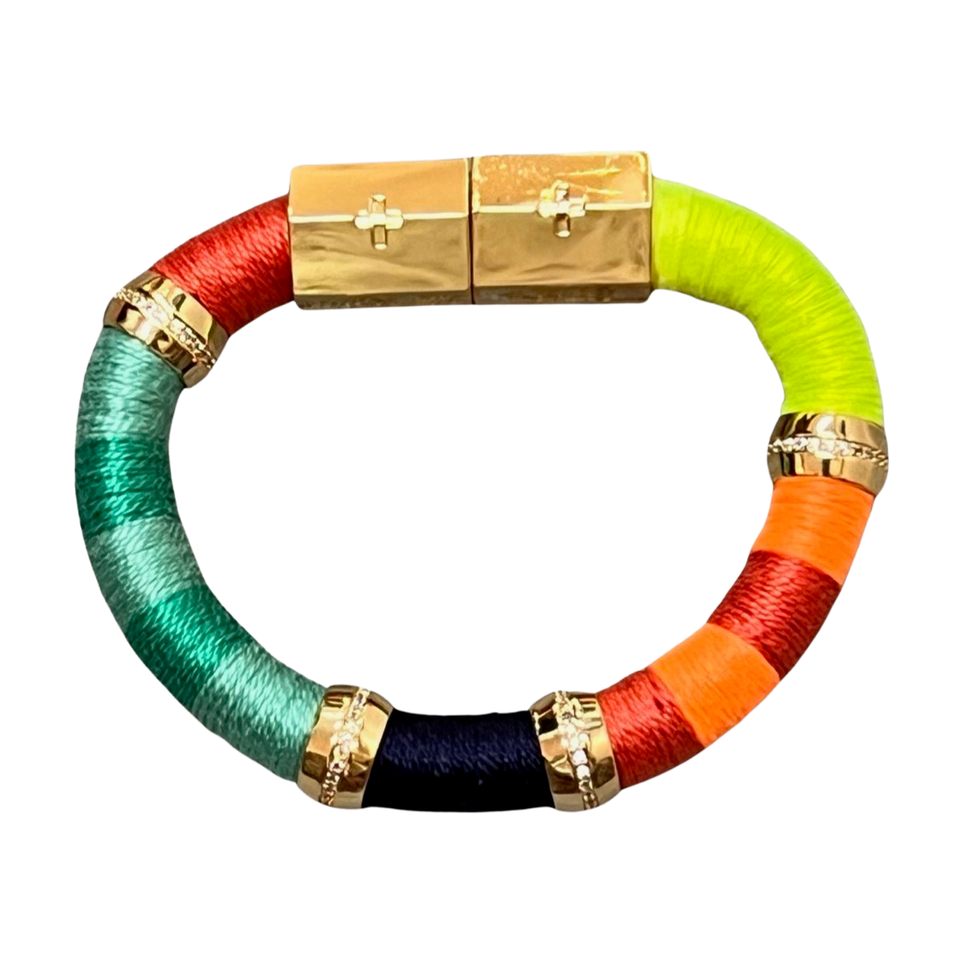 Colorblock Bracelet- Maraschino