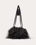Feather Pouf Bag Black