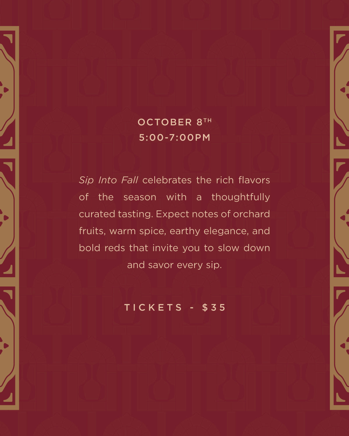 Sip Into Fall Wine Tasting