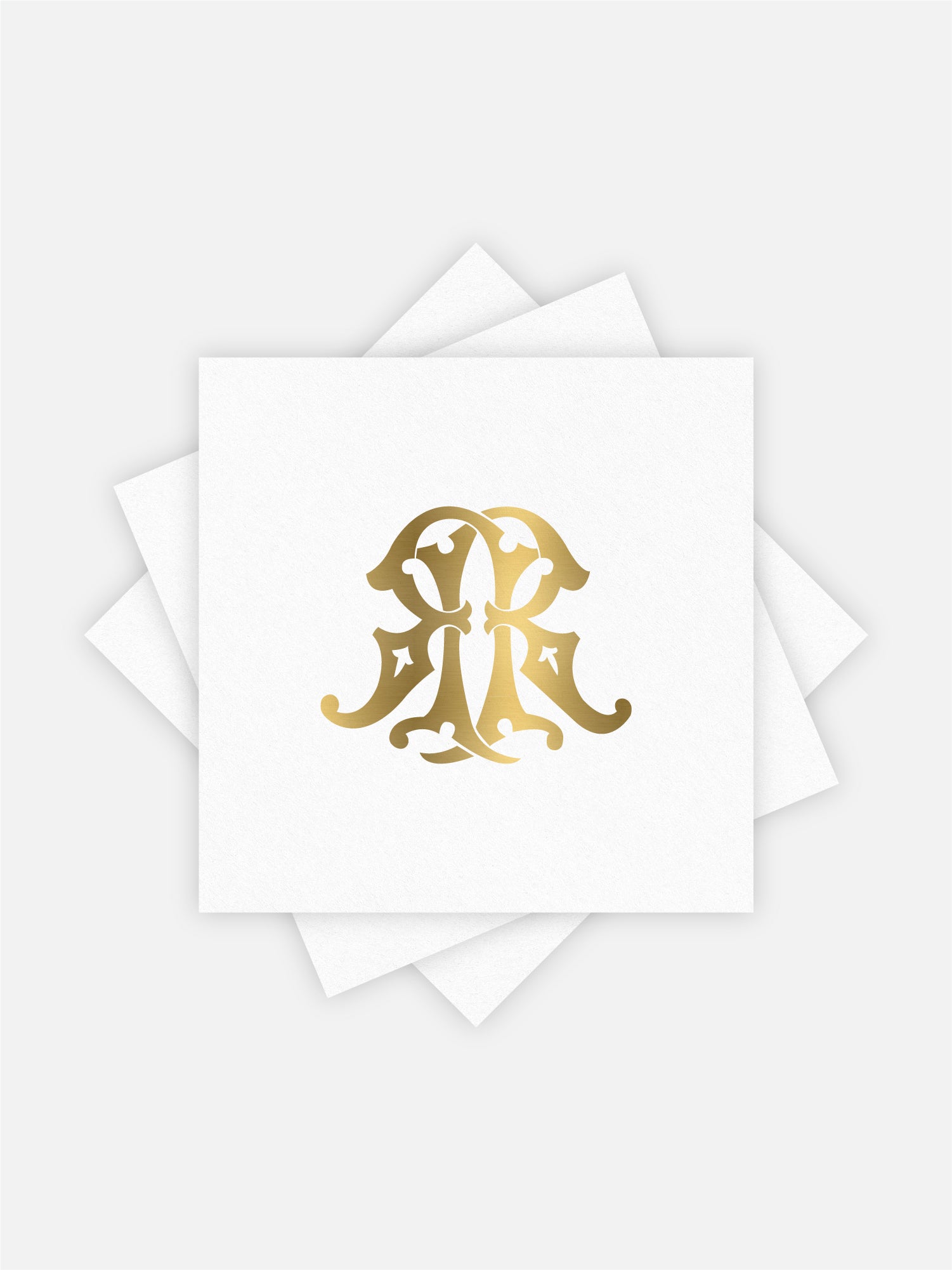 1-Letter Monogrammed Cocktail Napkins