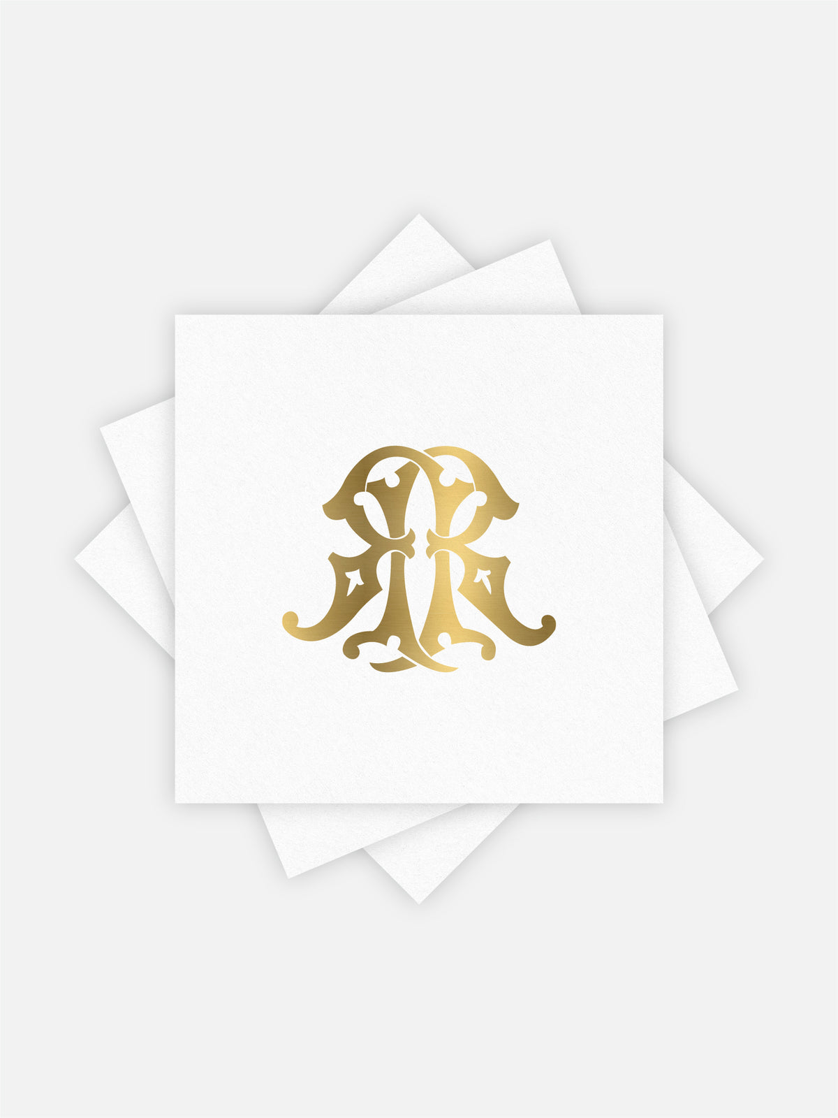 1-Letter Monogrammed Cocktail Napkins