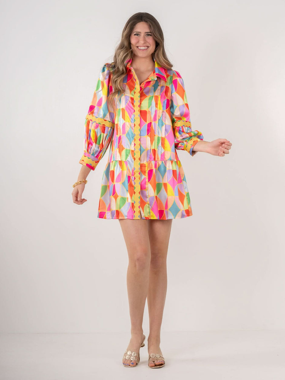 Emily McCarthy Tory Dress in Tortoise Shell Sequin