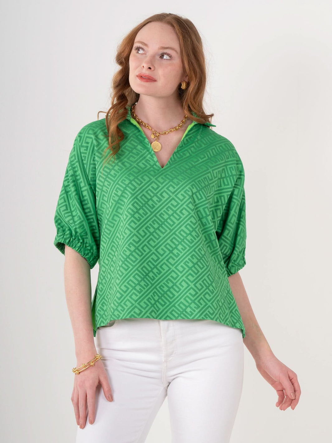 Emily McCarthy Long Sleeve Poppy in Truffle Stripe
