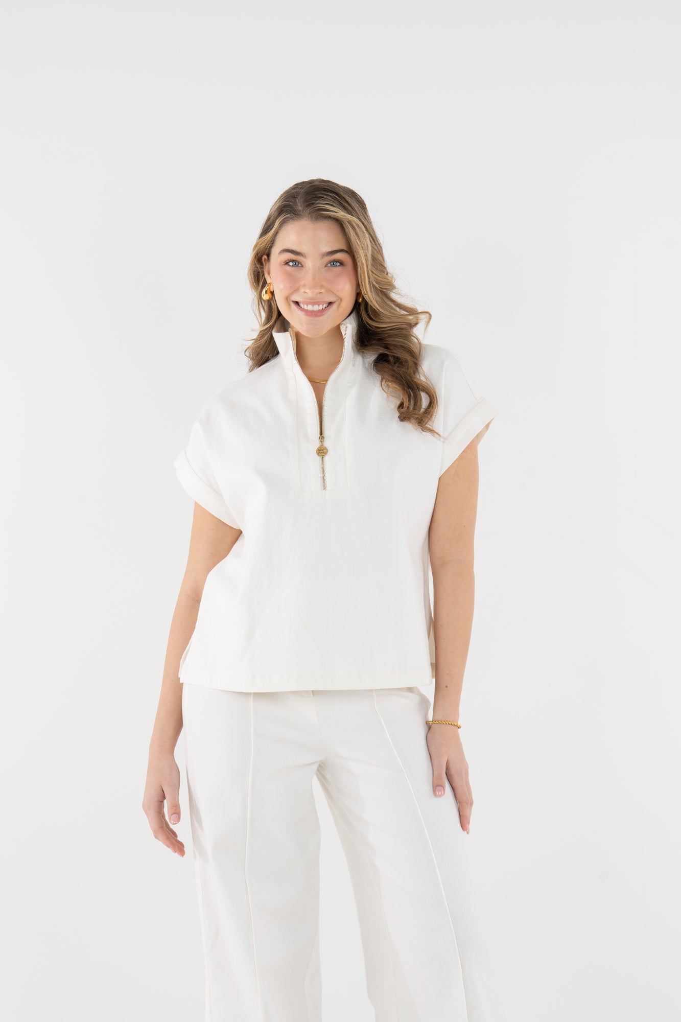 Poppy Pullover in Gardenia Denim – Emily McCarthy