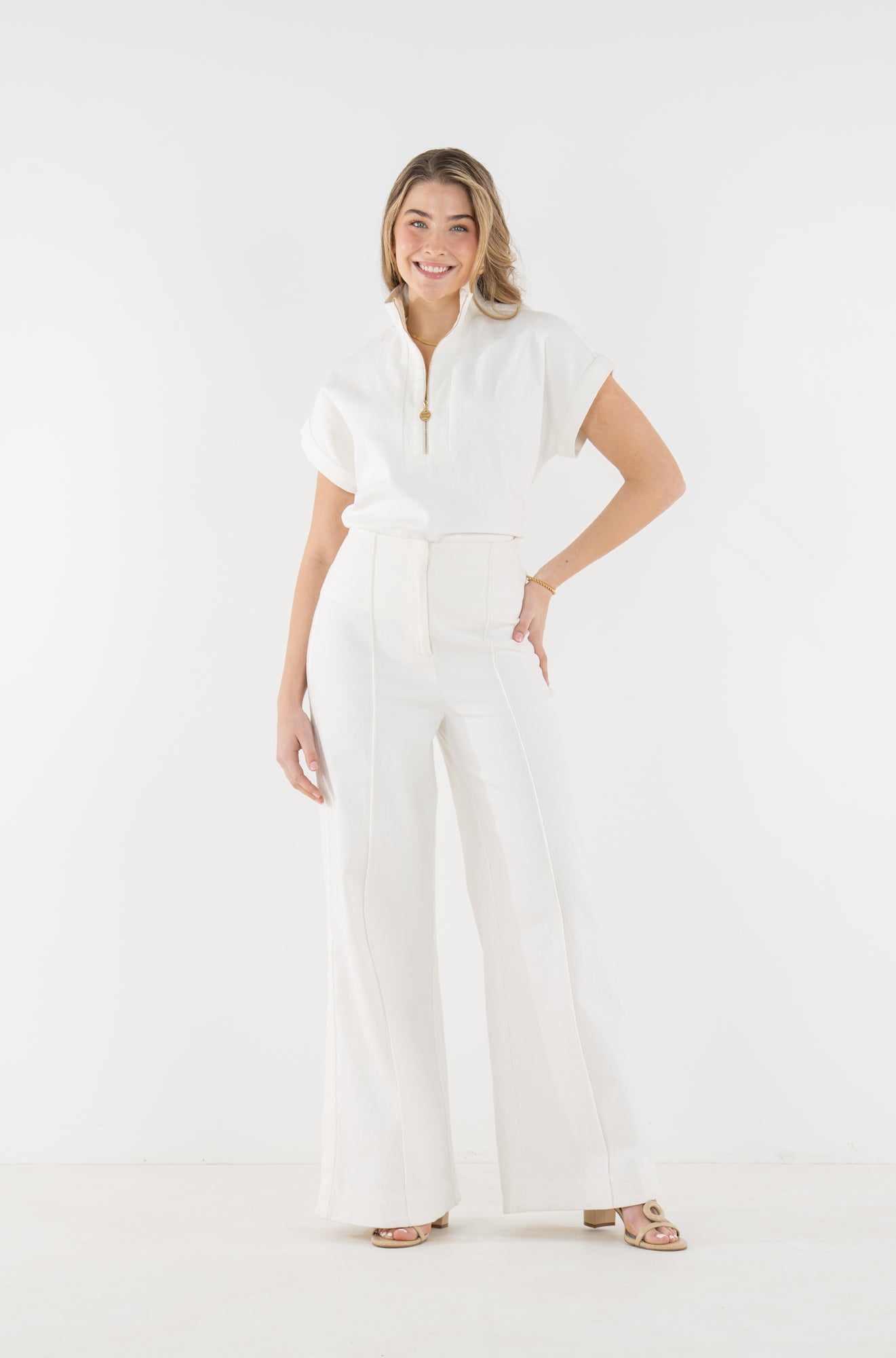 Poppy Pullover in Gardenia Denim – Emily McCarthy