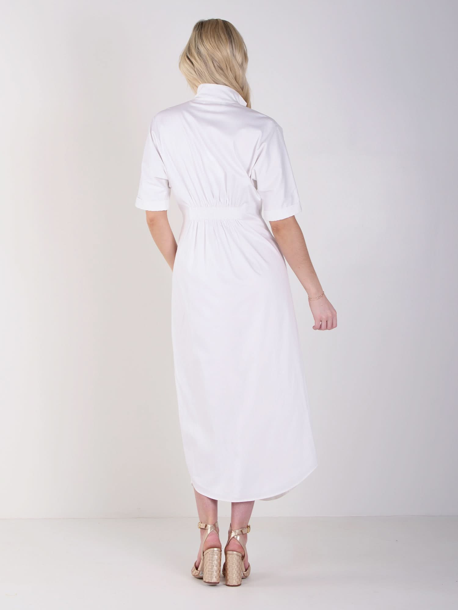 Emily McCarthy Georgia Dress White Cotton Poplin XL Emily McCarthy Georgia Dress White Cotton Poplin XL