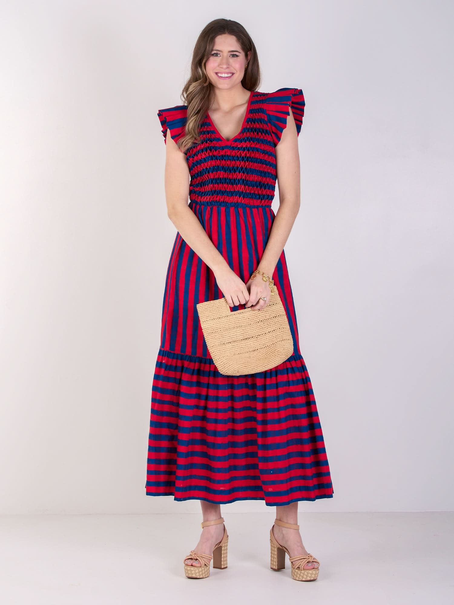 Grace Maxi in Americano Stripe Emily McCarthy Grace Maxi in Americano Stripe Emily McCarthy