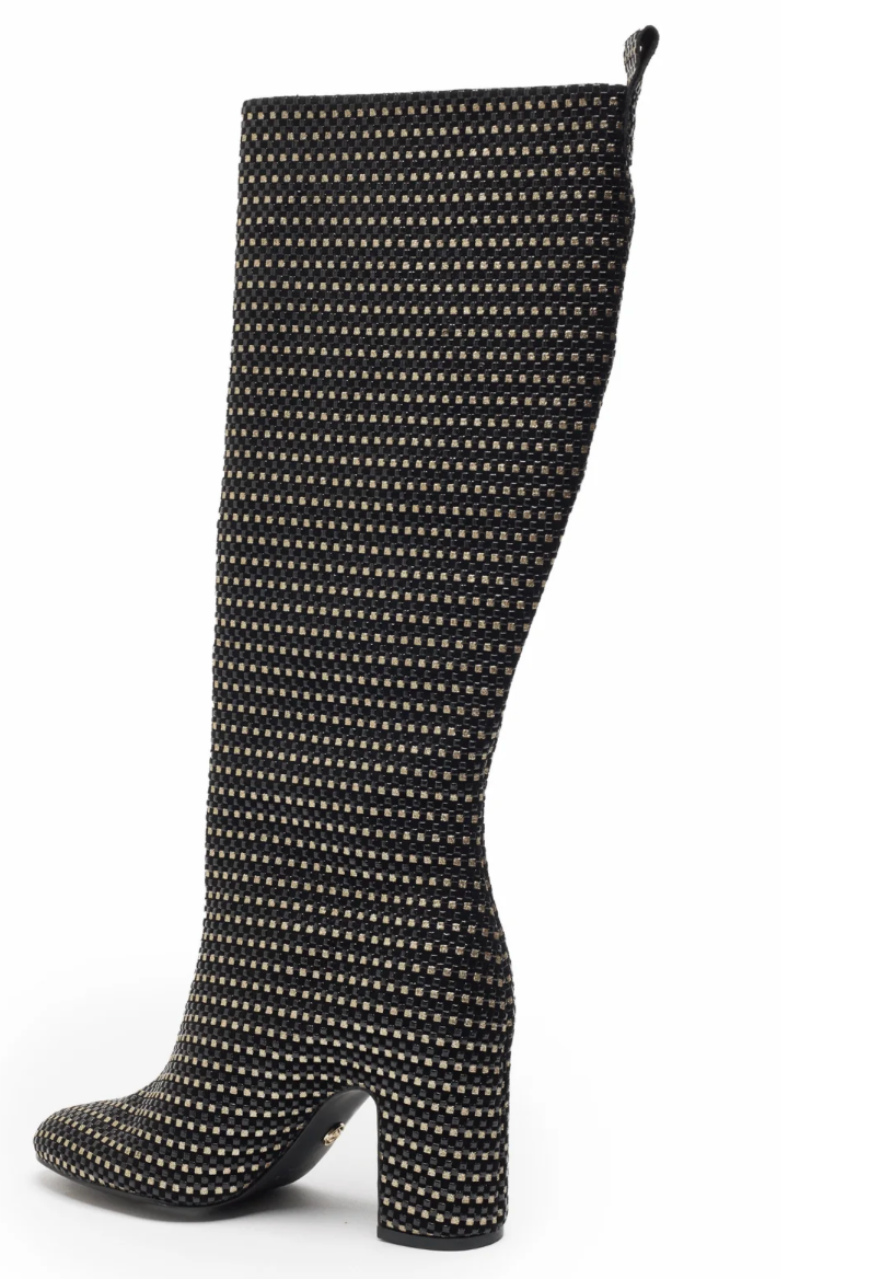 Noel Boot - Black/Gold Woven