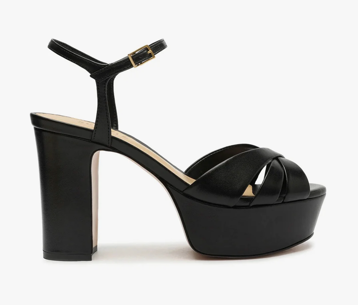 Keefa Nappa Leather Platform - Black