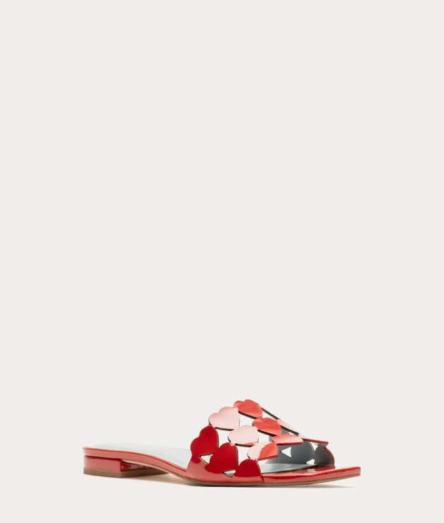 Flat Heart Slide - Red