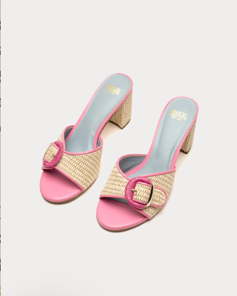 Taylor Buckle Heel - Natural/Pink