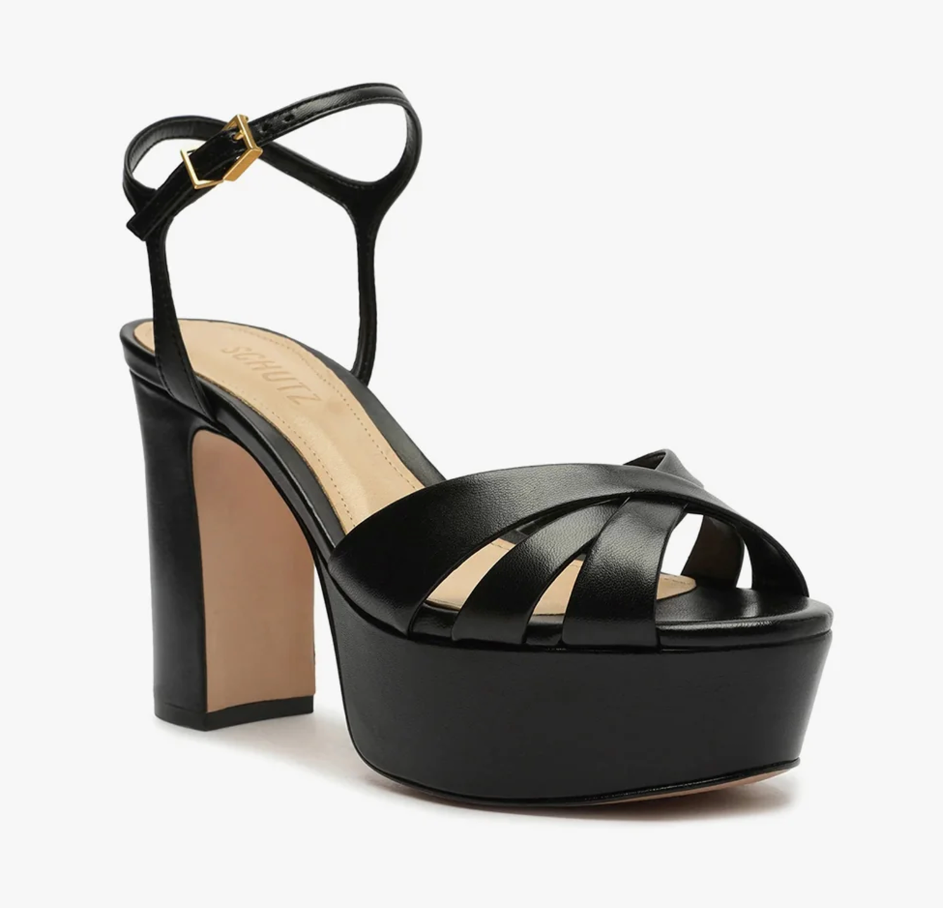 Keefa Nappa Leather Platform - Black