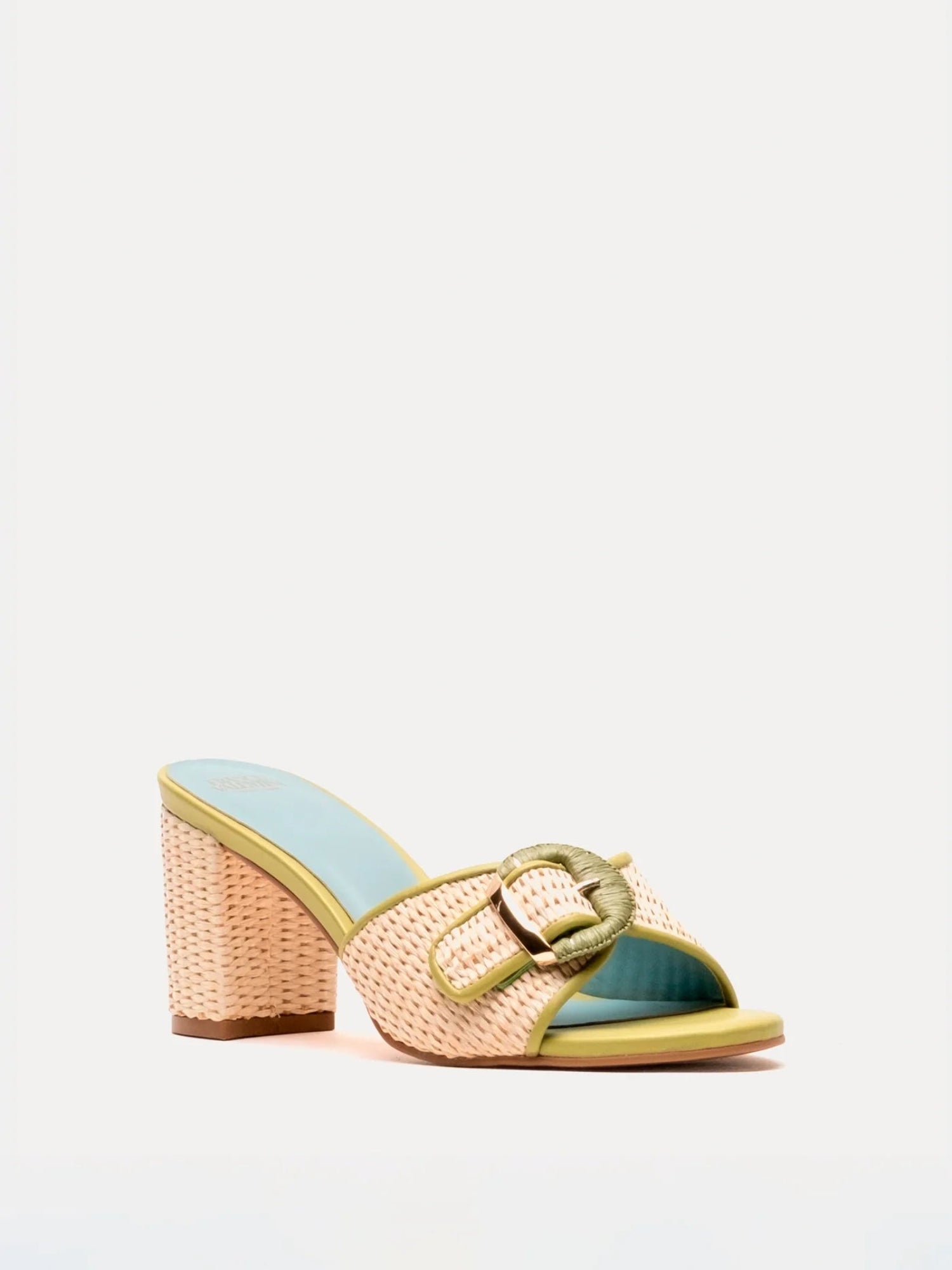 Taylor Buckle Heel - Natural/Green