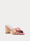 Taylor Buckle Heel - Natural/Pink
