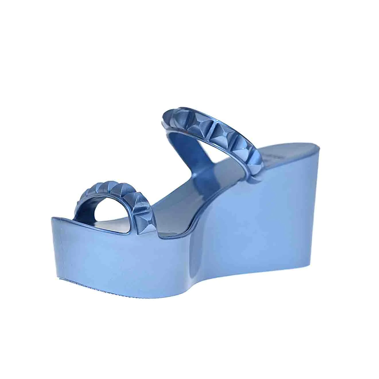 Baby blue wedge heels clearance