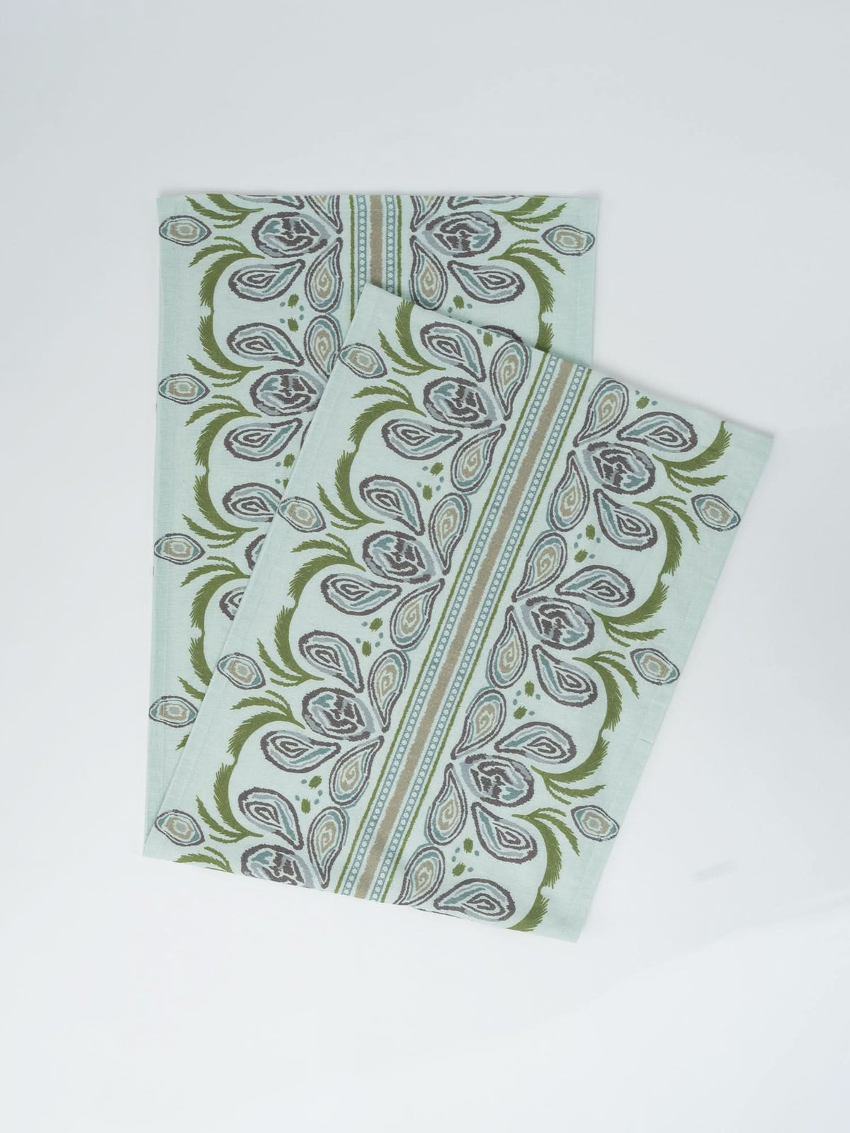 Oyster Ikat Table Runner