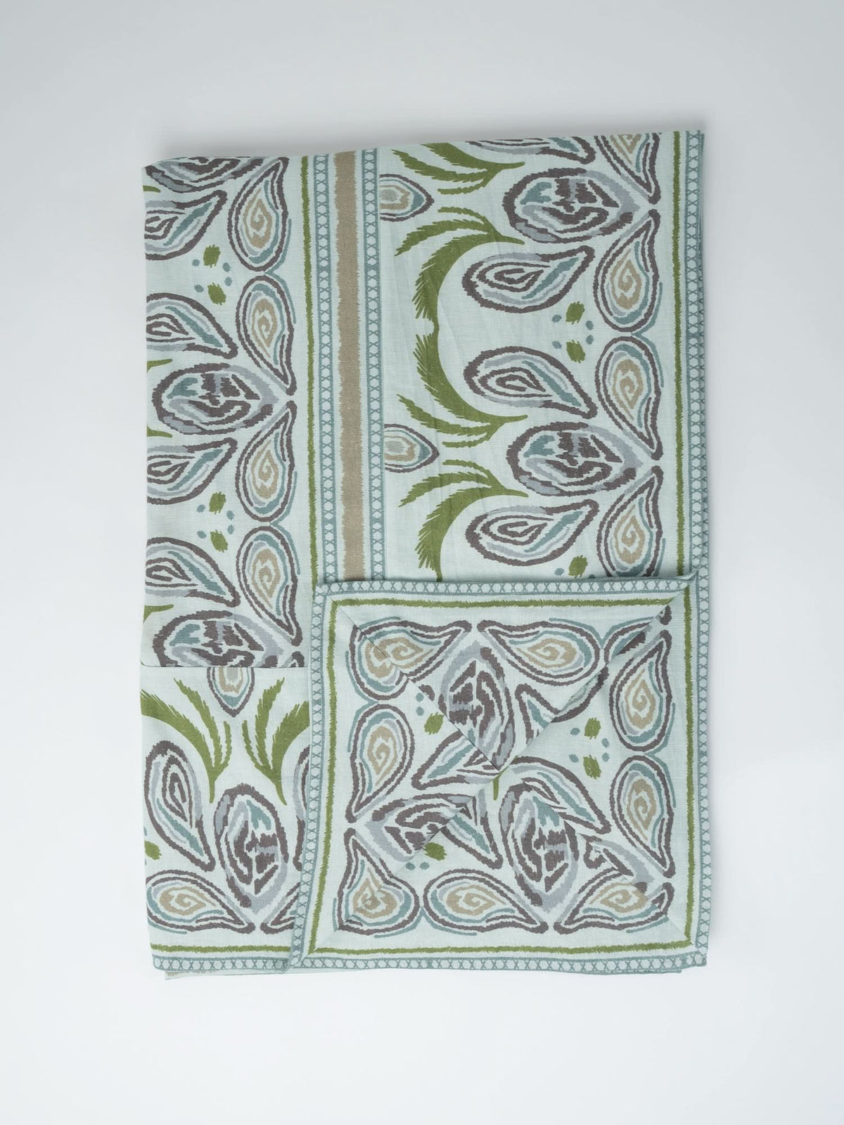 Oyster Ikat Table Cloth