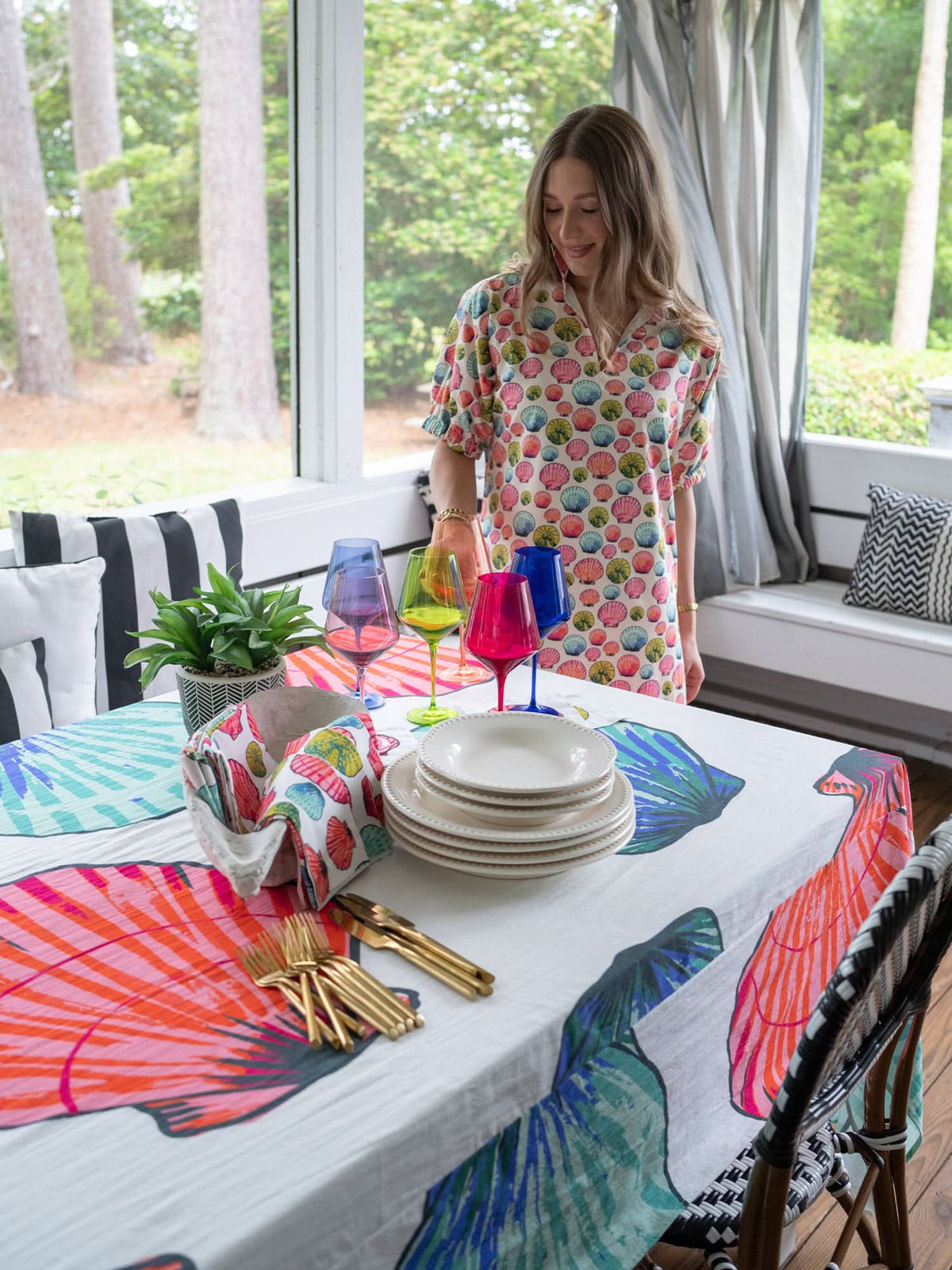 Seaside Shell Table Cloth