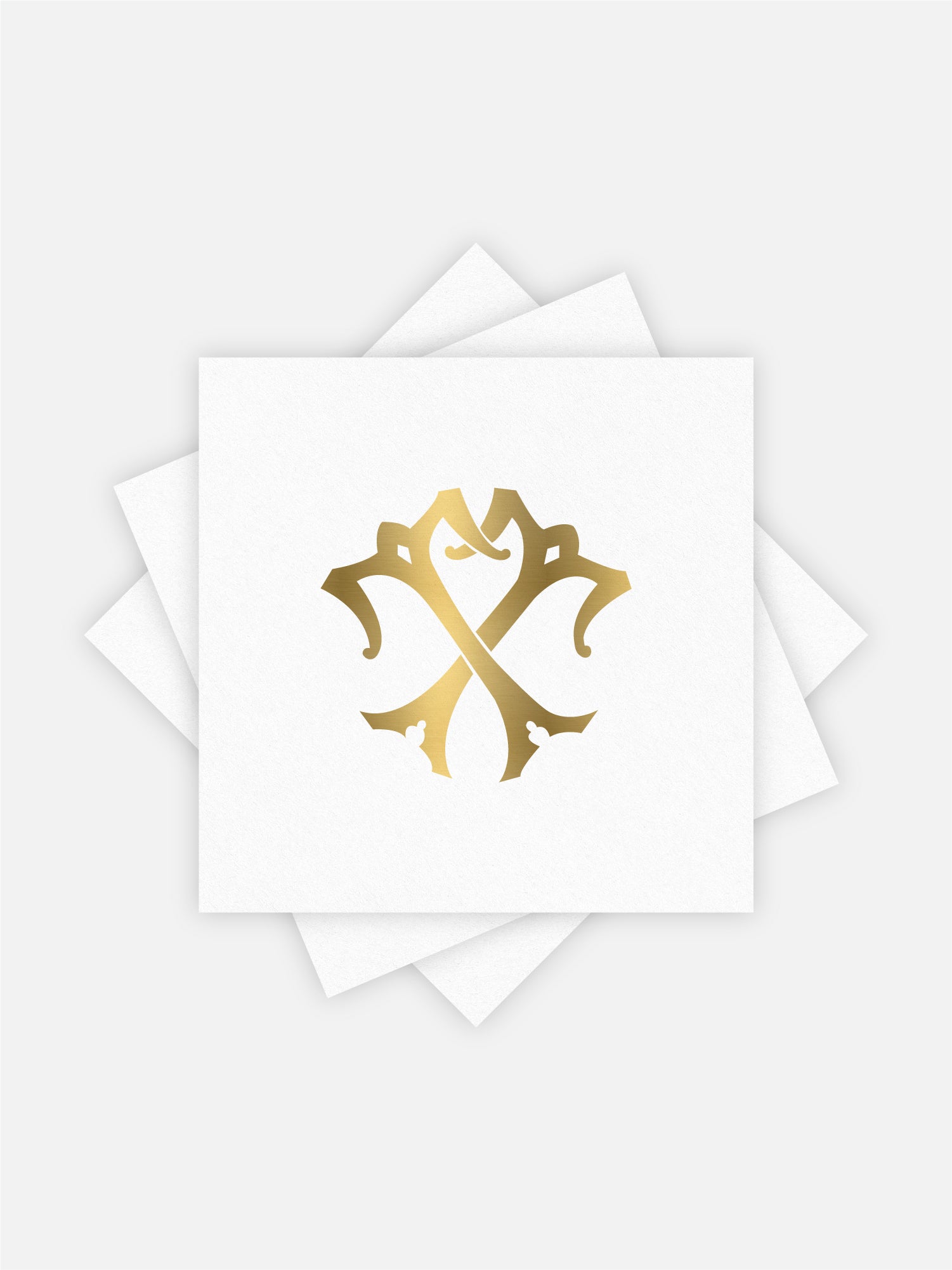 1-Letter Monogrammed Cocktail Napkins