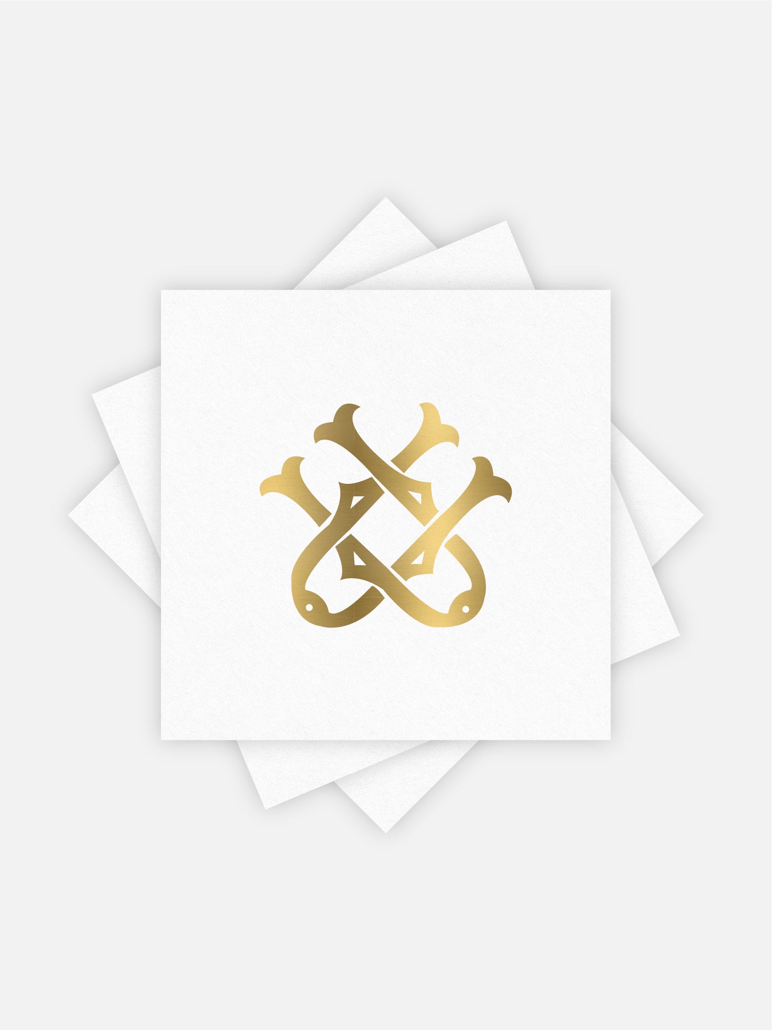 1-Letter Monogrammed Cocktail Napkins