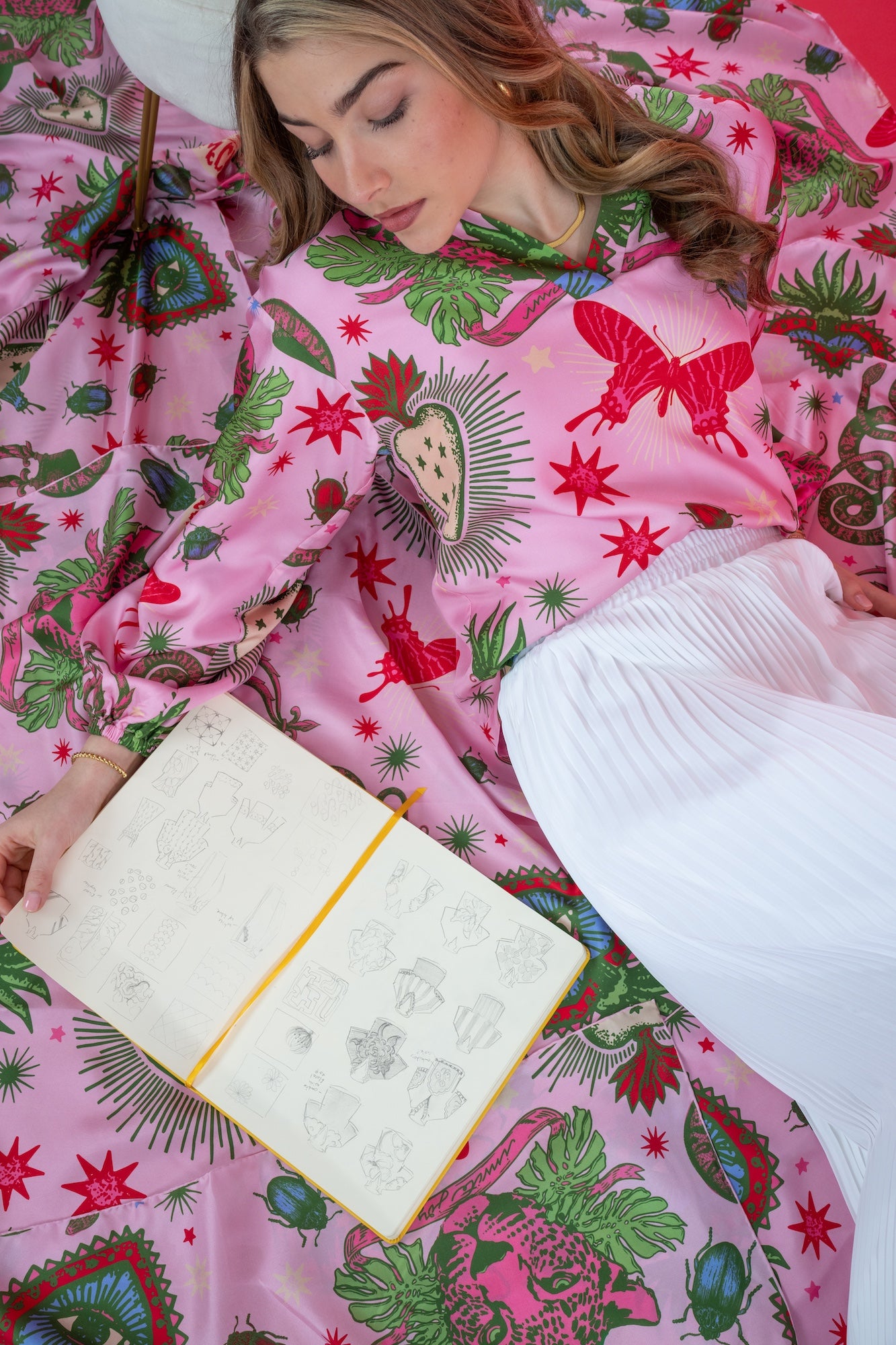 Hand-Stitched Silk Scarf