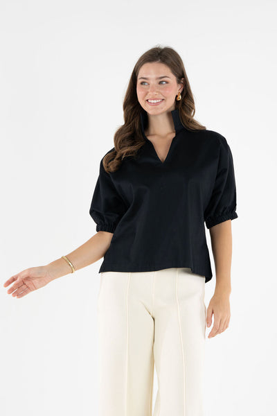 Poppy Top in Black Ponte – Emily McCarthy