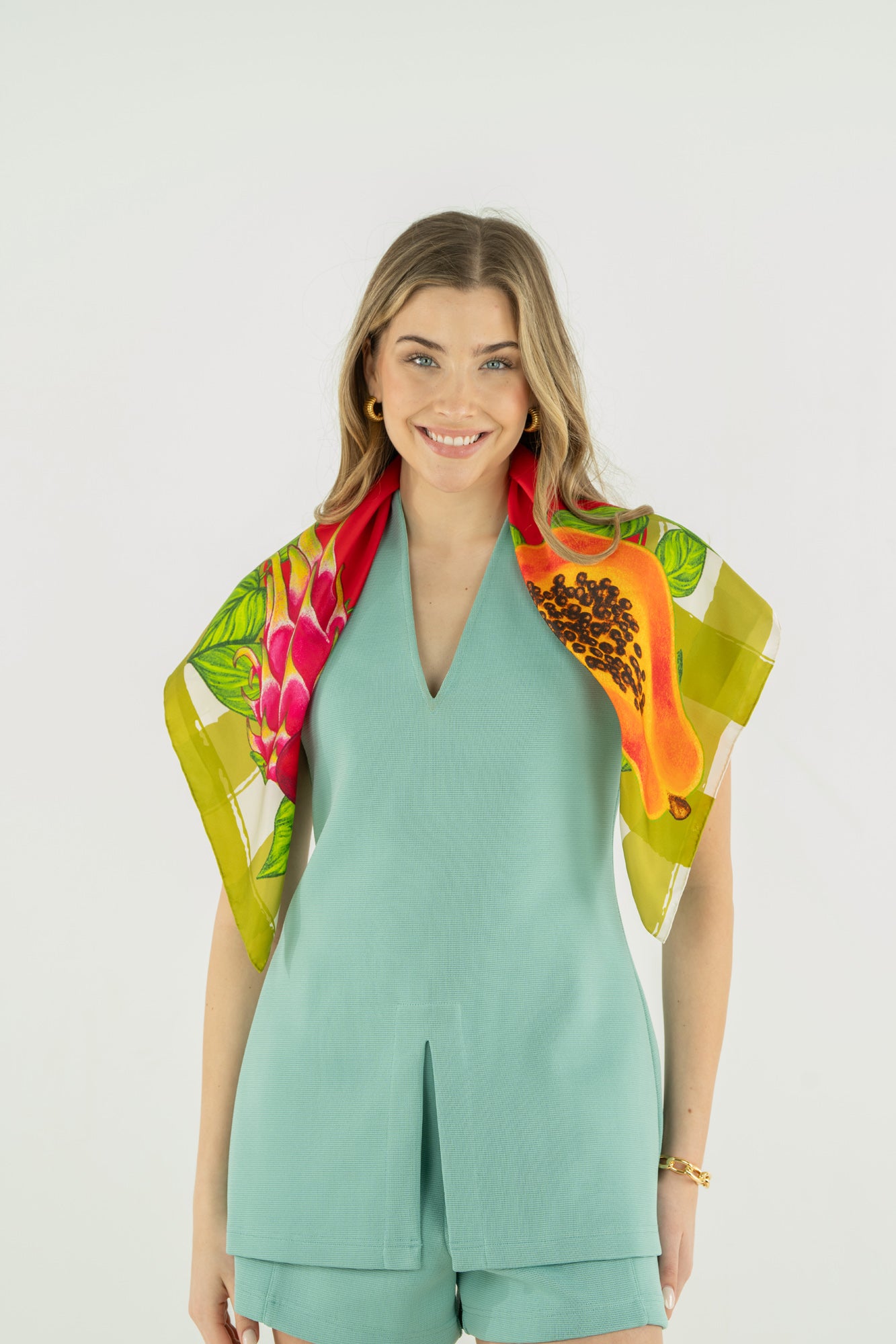 Hand-Stitched Silk Scarf