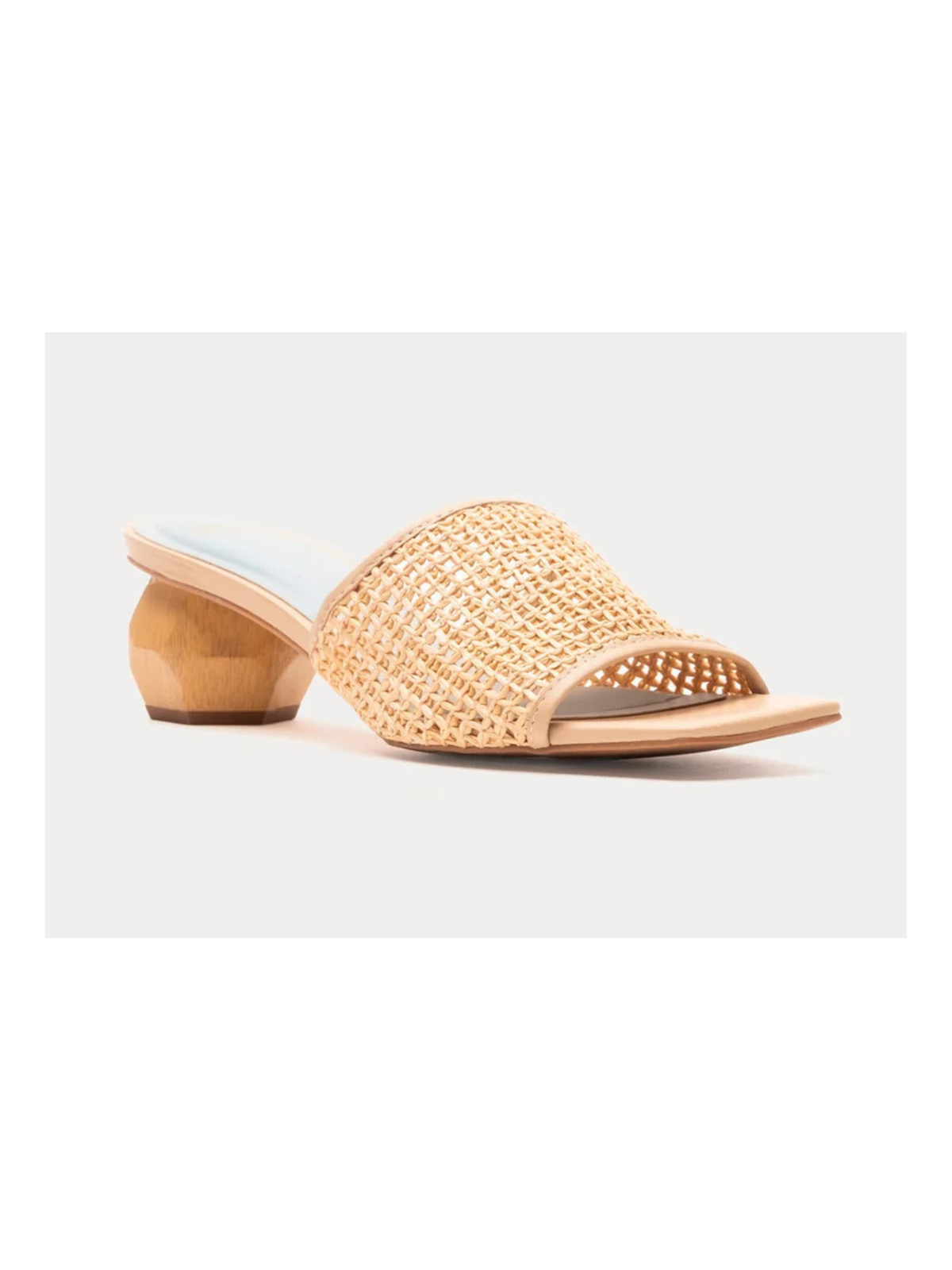 Raffia Mesh Slide - Natural