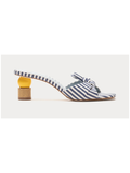 Amanda Heel - Stripe Navy Oyster