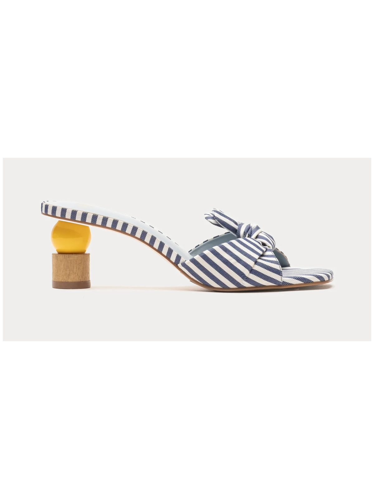 Amanda Heel - Stripe Navy Oyster