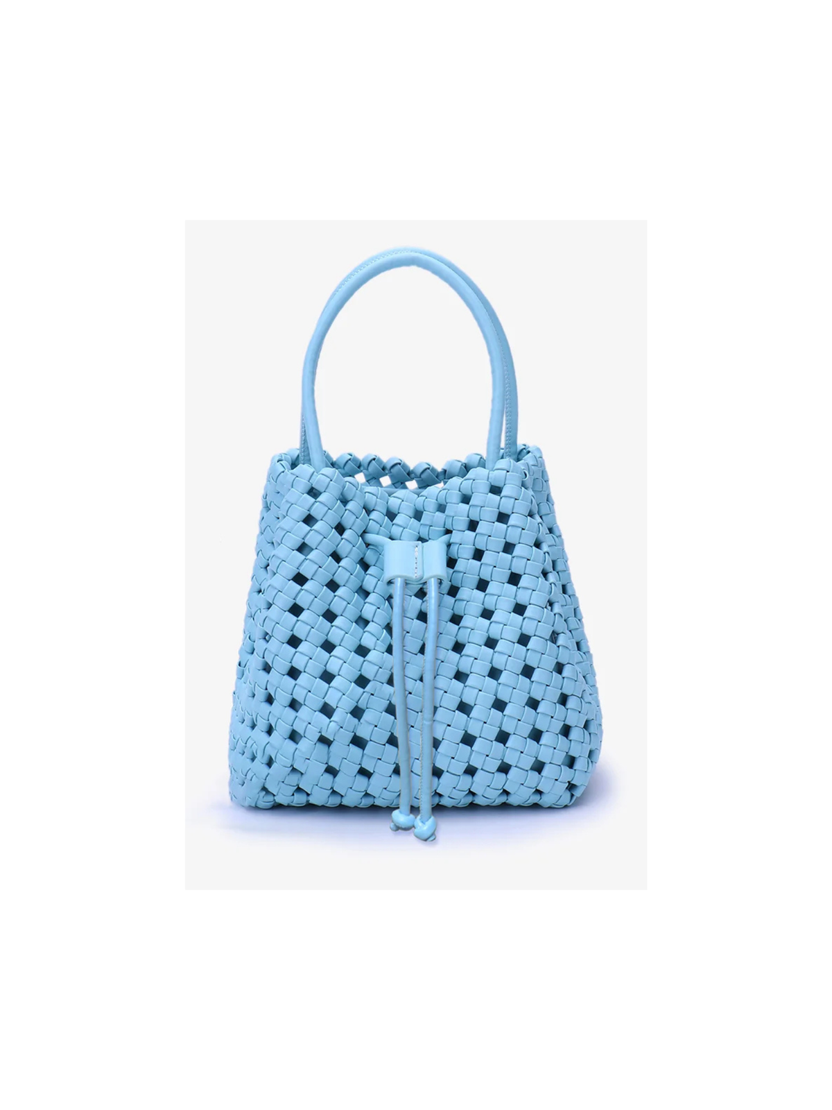 Perrie Bucket Mini Woven Square - Sky Blue