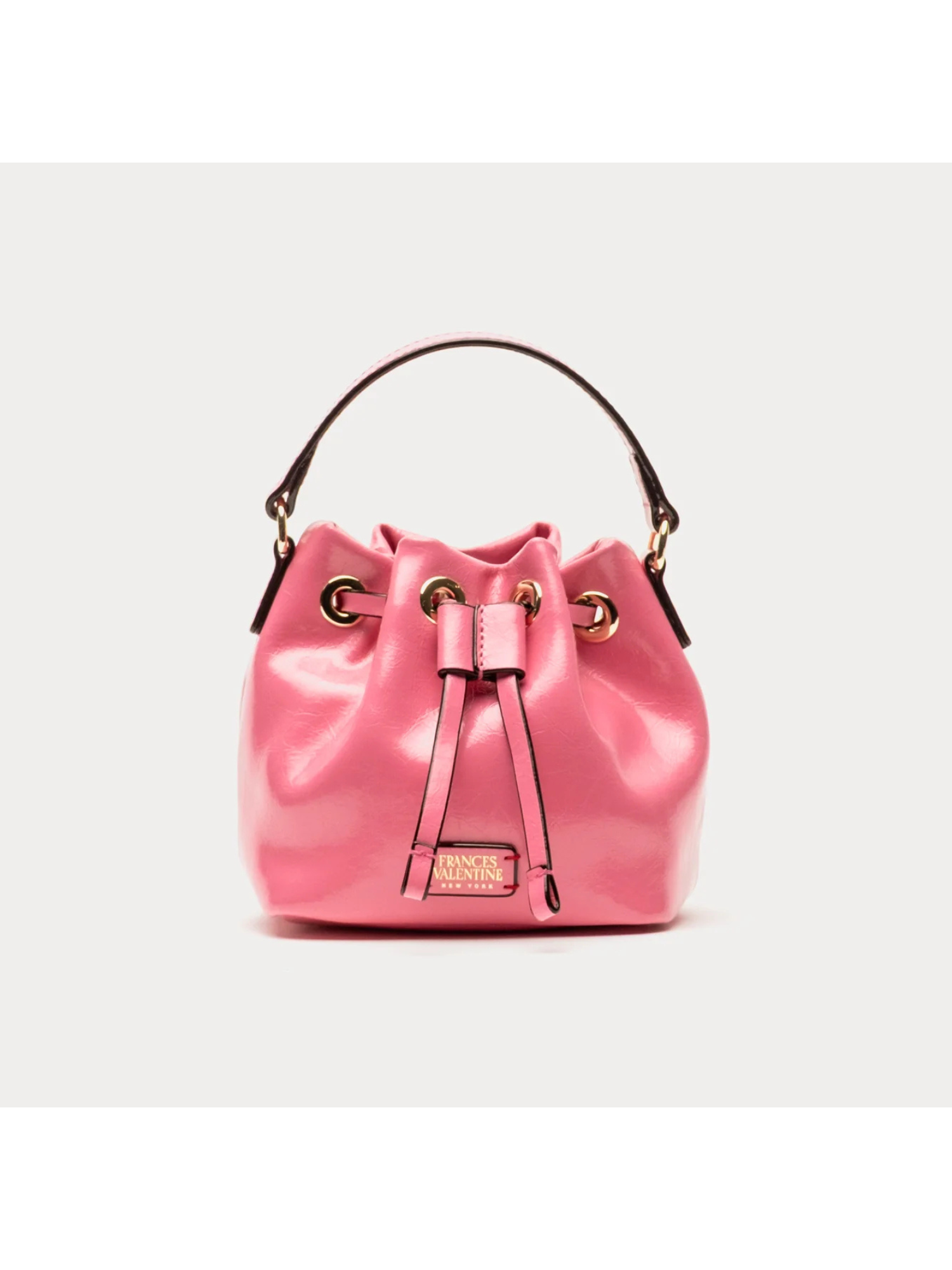 Minnie Bucket Crinkled Leather - Pink