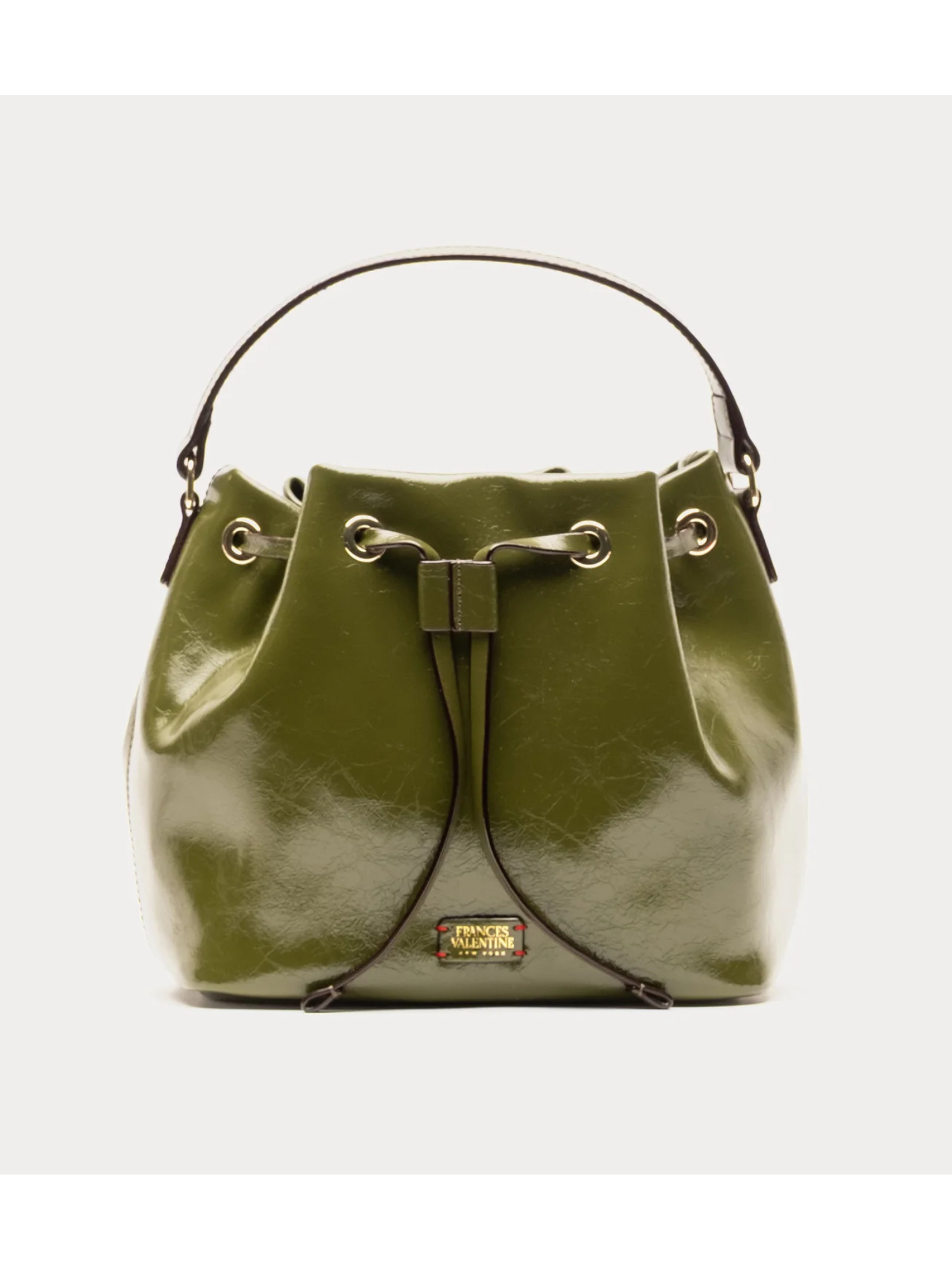 Medium Minnie Bucket Crinkled Leather - Olive