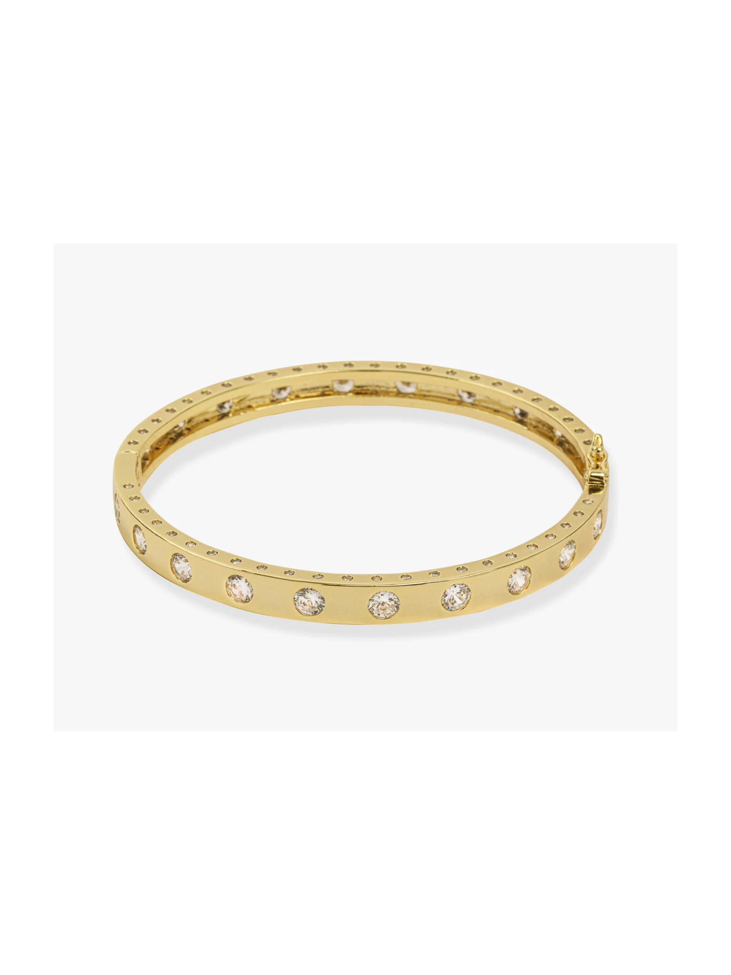 Ashely Hinge Cuff - Gold/White