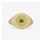 Green Evil Eye Ring