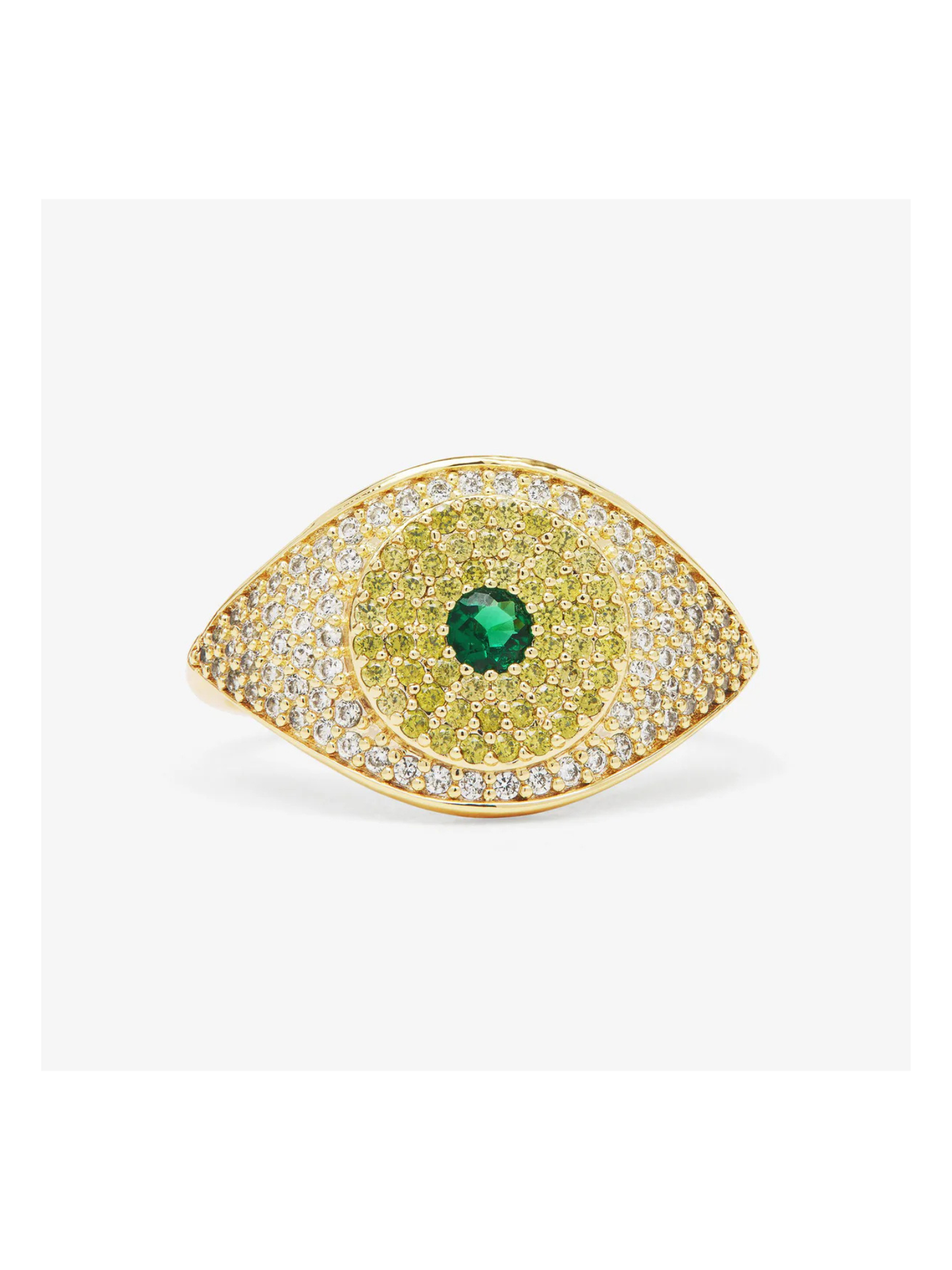 Green Evil Eye Ring